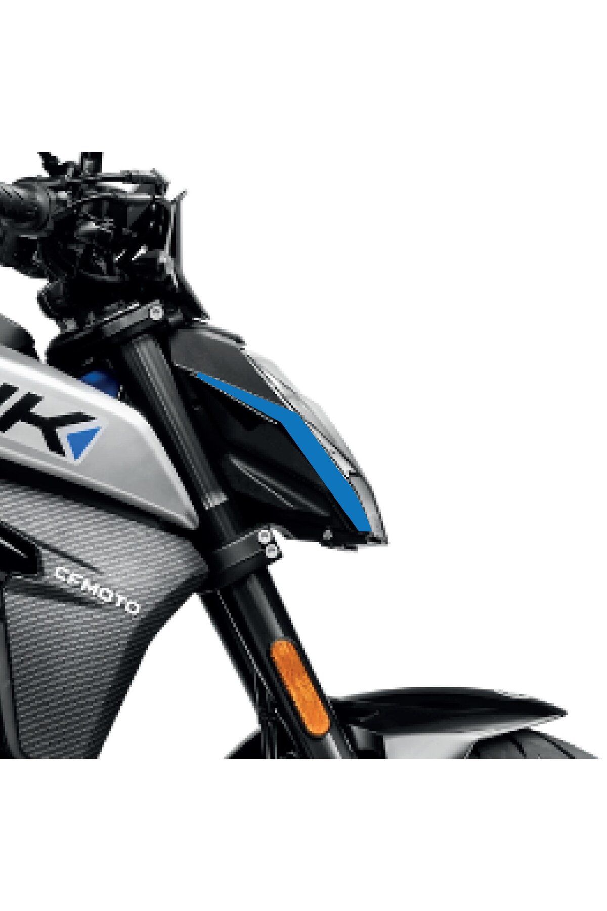 Motiker CF MOTO NK250 2018-2024 Ön Far Yanı Sticker Mavi