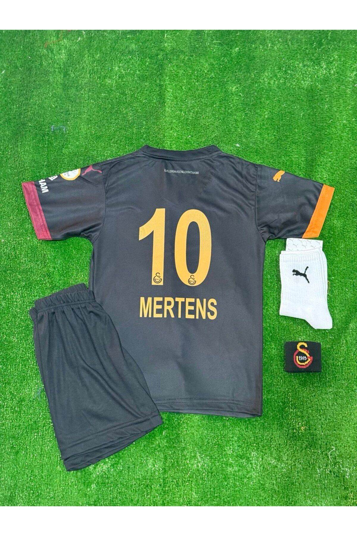 Alaturka Mix 5-YILDIZLI Galatâsarây. / Dries Mertens / 2025 Special Siyah Yeni Sezon Çocuk Forması 4'Lü Set