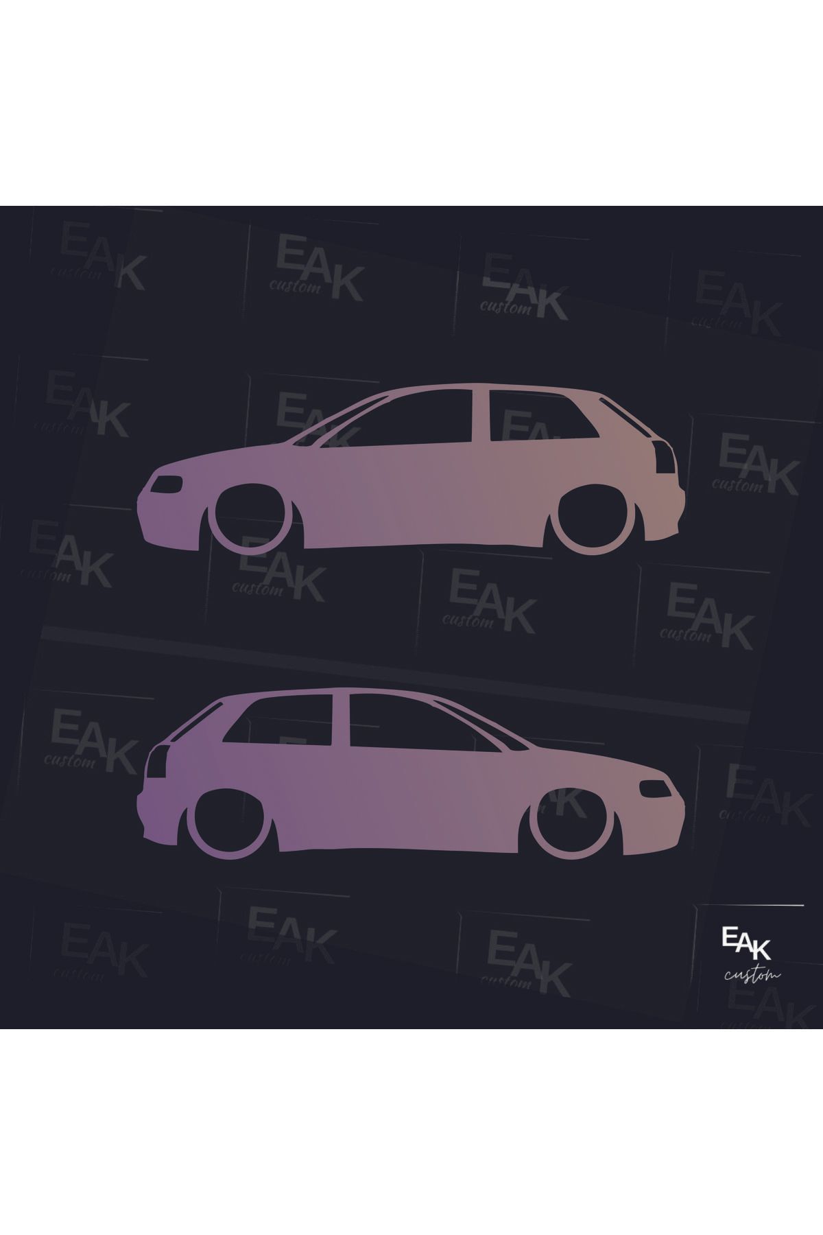 eakcustom AUDİ A3 oto sticker (18cm x 6cm) (2ADET)