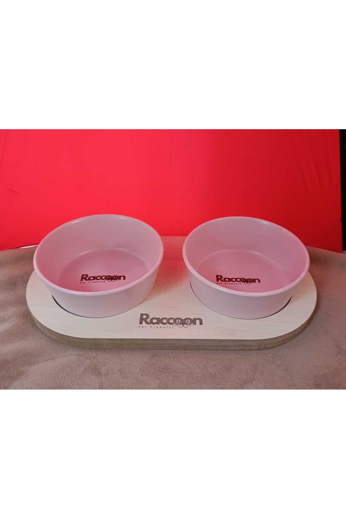 raccoon Zeus Seramik İkili Mama Kabı 600 Ml * 2