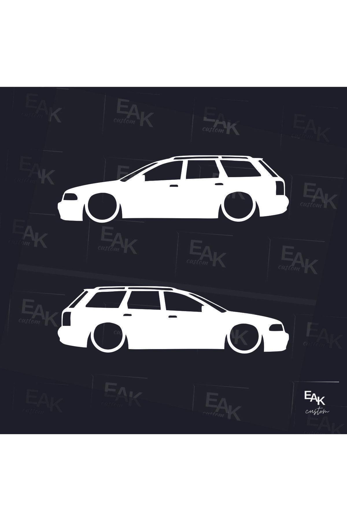 eakcustom AUDİ A4 (STATİON WAGON) oto sticker (18cm x 5 cm) (2ADET)
