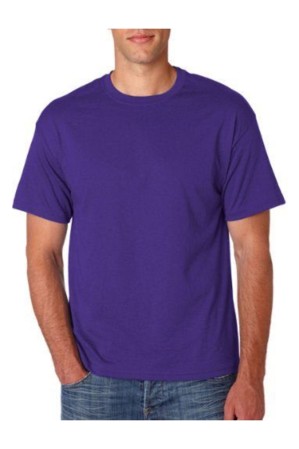 THE WHITE Erkek Slim Fit Mor T-Shirt