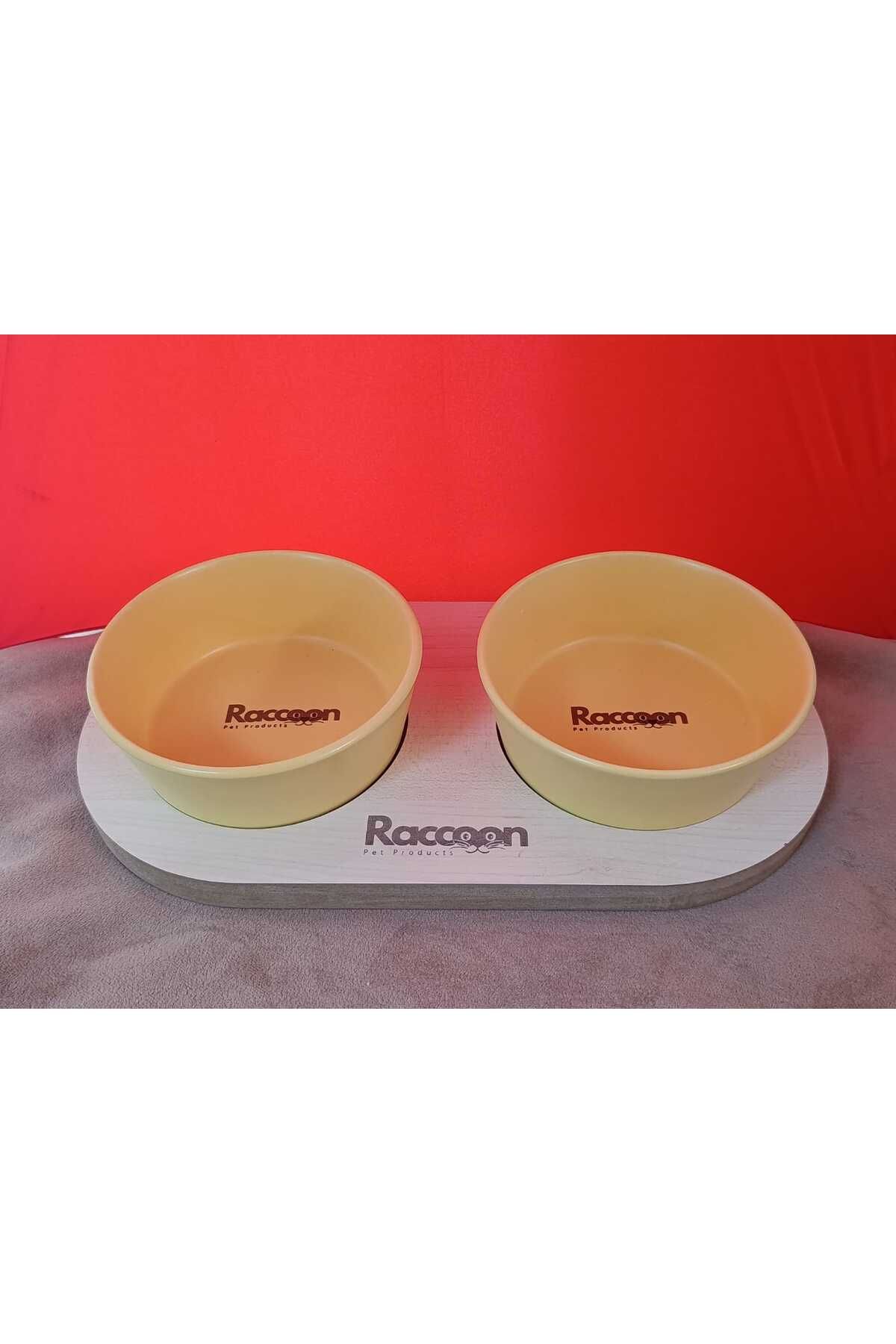raccoon Zeus Seramik İkili Mama Kabı 600 Ml * 2