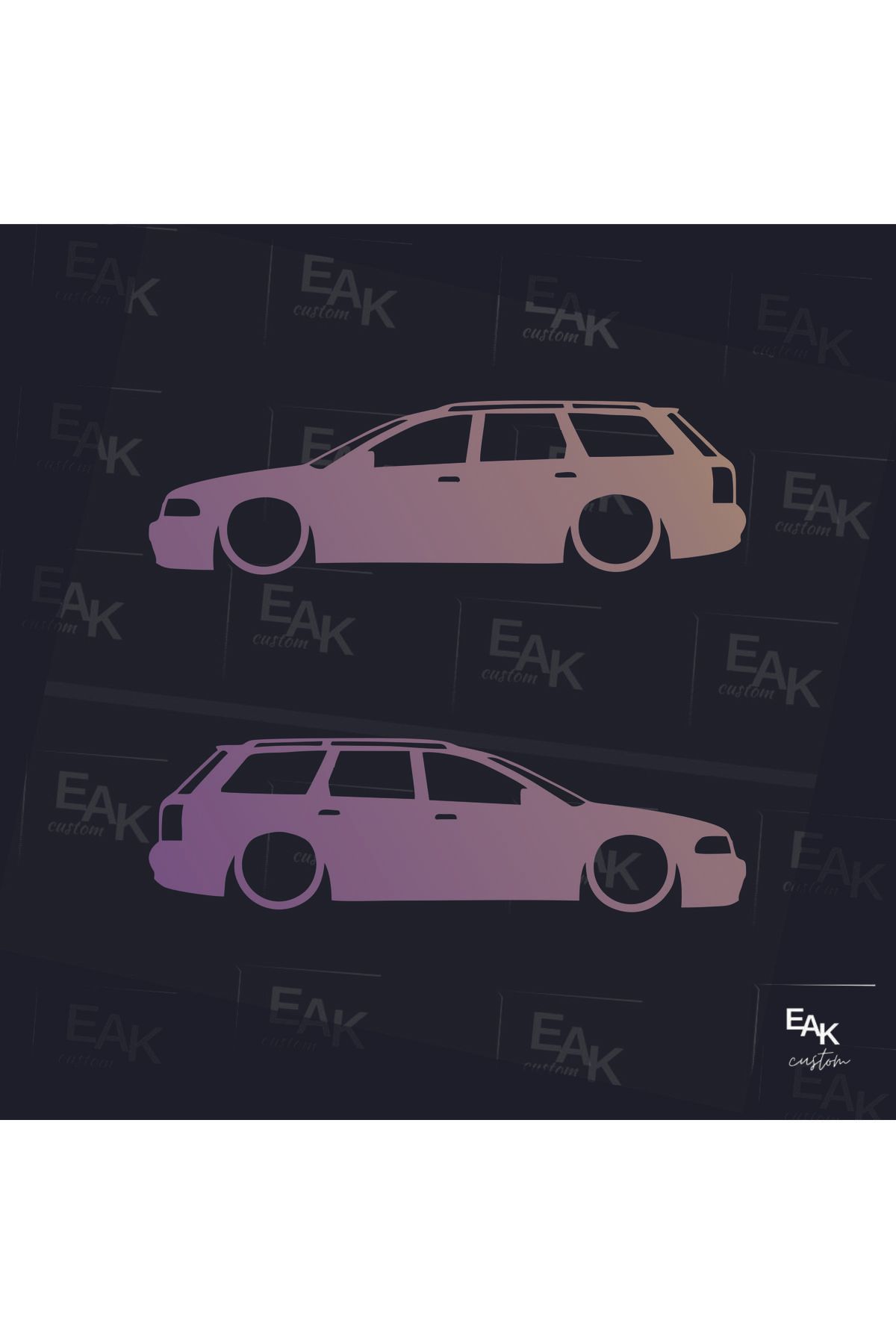 eakcustom AUDİ A4 (STATİON WAGON) oto sticker (18cm x 5 cm) (2ADET)
