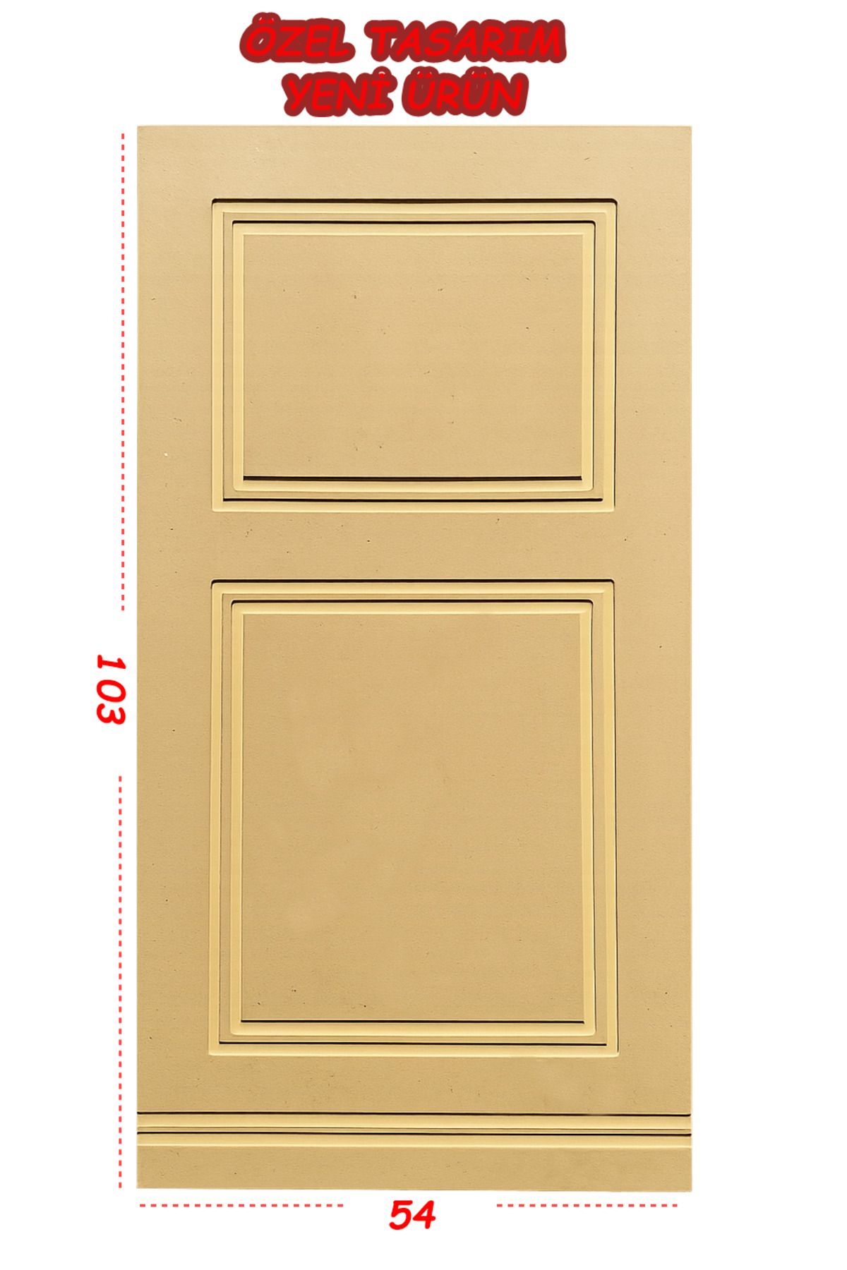 USF Dekoratif Duvar Paneli Boyanabilir Ahşap Duvar Paneli Dekoratif Panel 6 Mm Kalınlık (54X103)