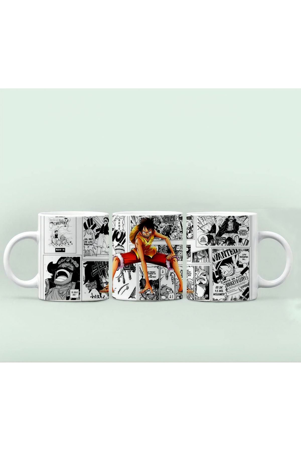 RHG Art Anime One Piece Baskılı Kupa BardakTasarımlı Baskılı Kupa Kahve Fincanı 300 ml