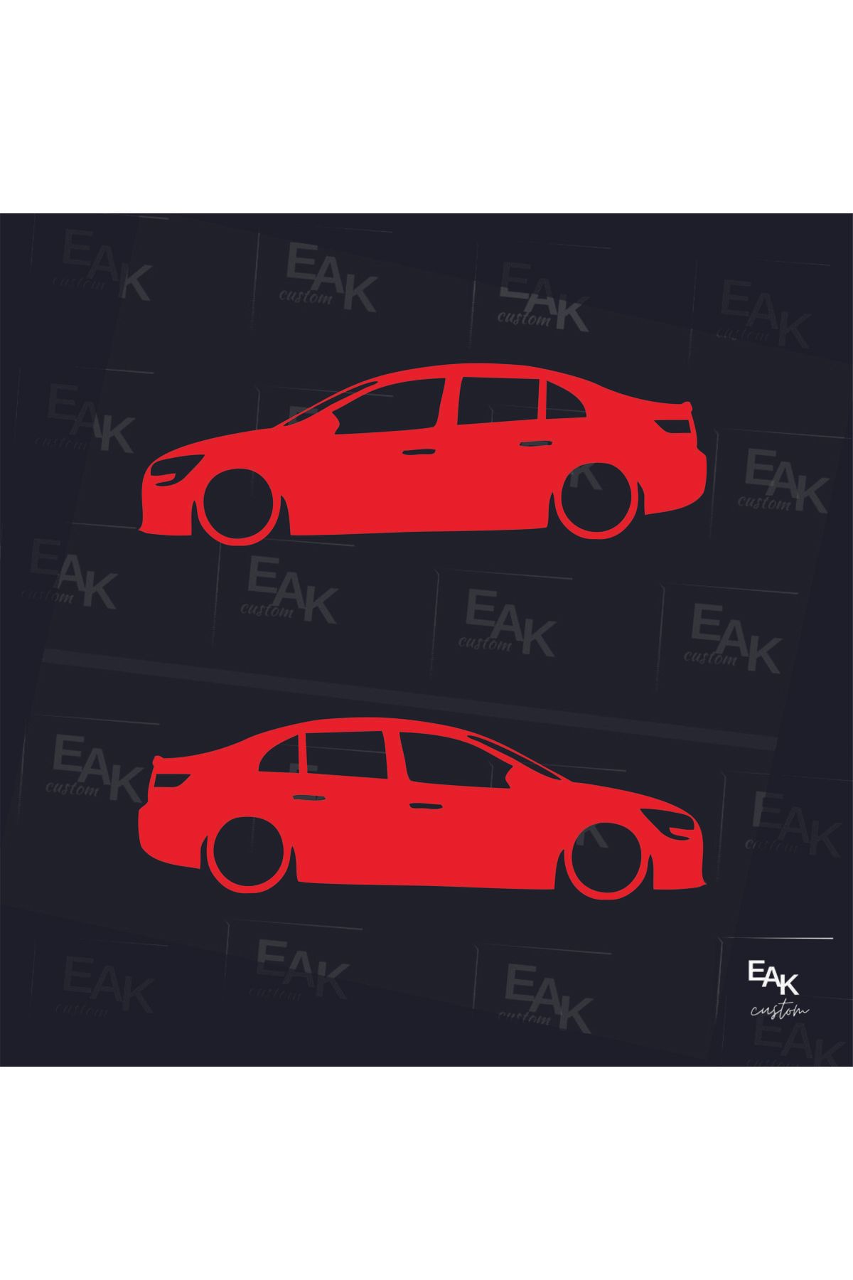 eakcustom RENAULT MEGANE 4 (SEDAN) oto sticker (18cm x 6cm) (2ADET)
