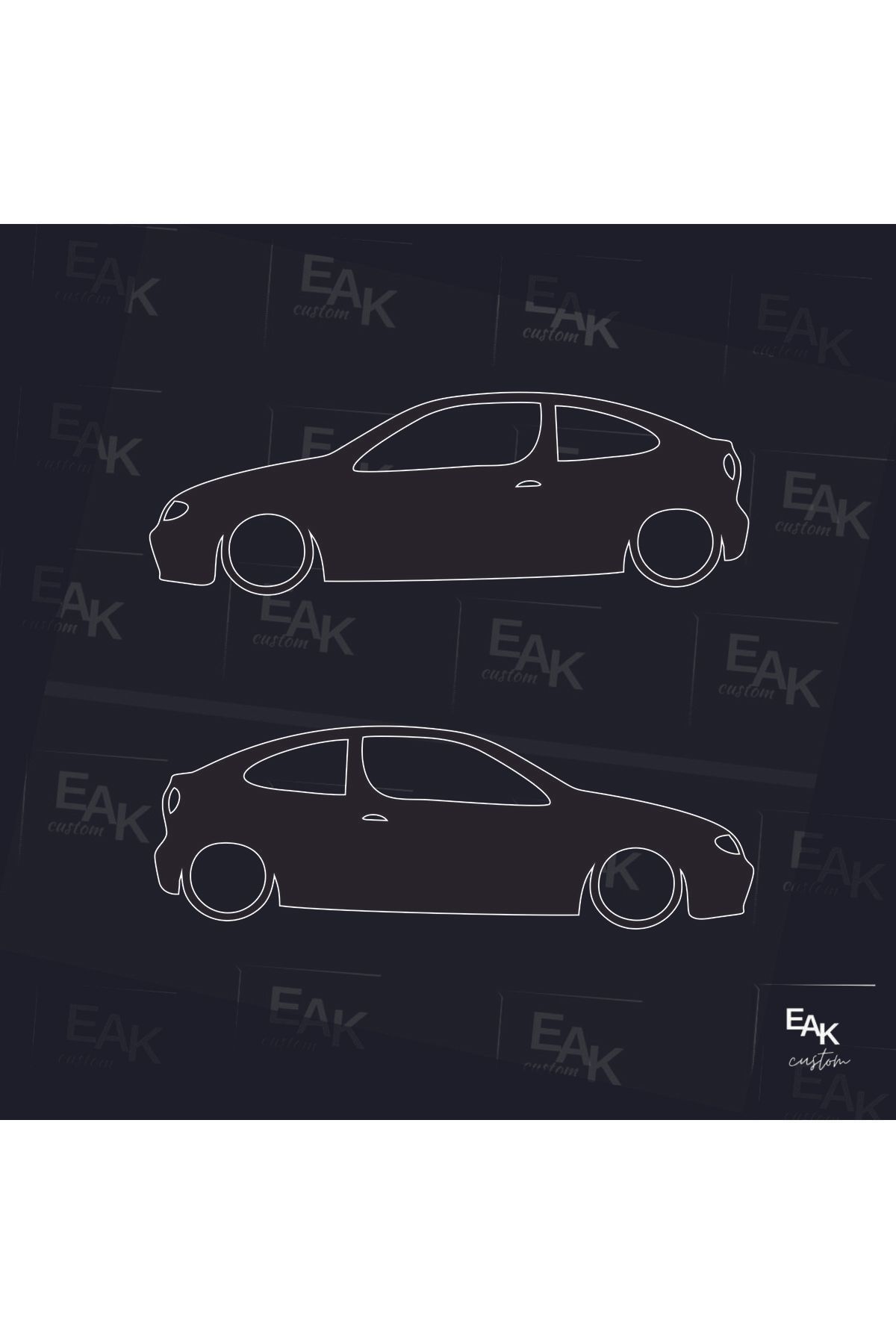 eakcustom RENAULT MEGANE 1 (COUPE) oto sticker (18cm x 6cm) (2ADET)