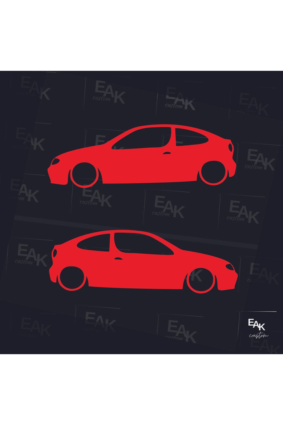 eakcustom RENAULT MEGANE 1 (COUPE) oto sticker (18cm x 6cm) (2ADET)