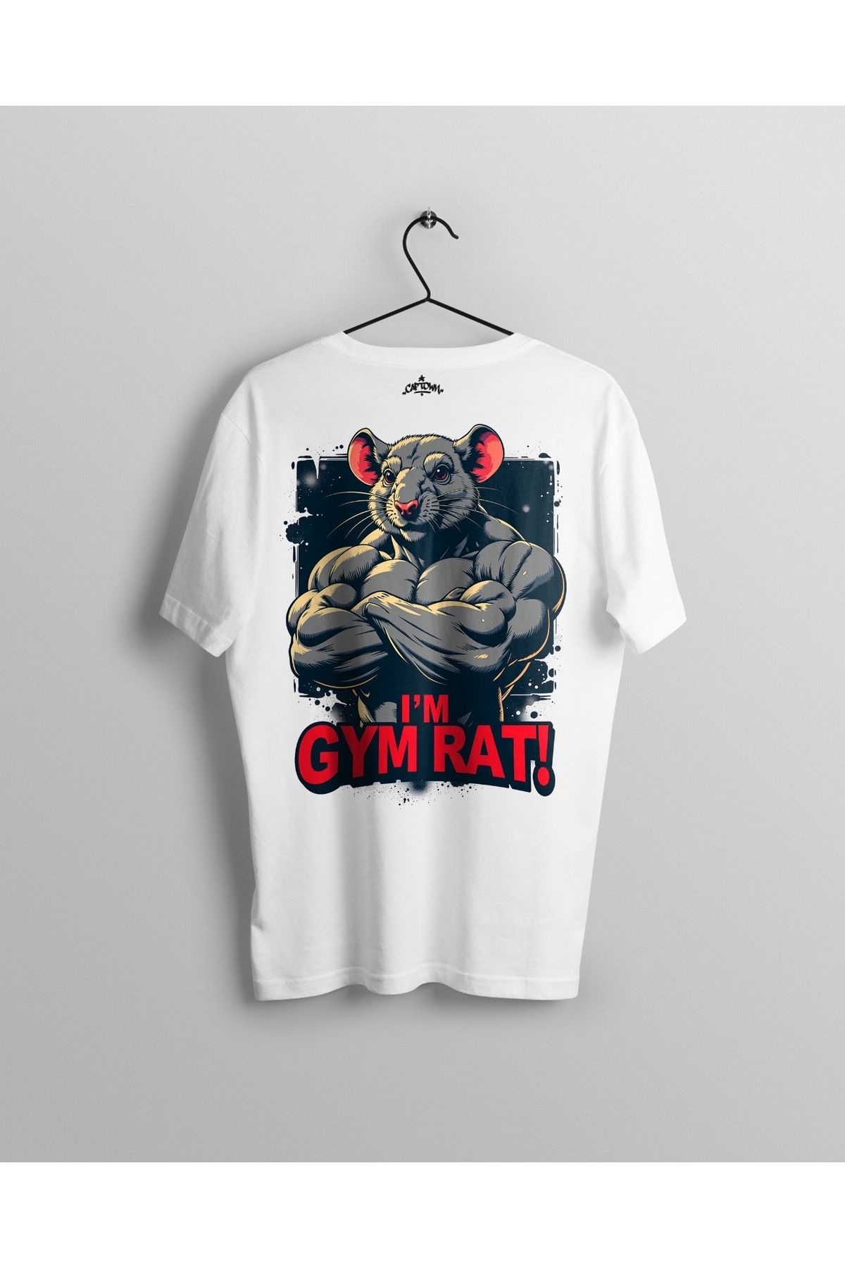 Ct Erkek Oversize Baskılı T-Shirt - Gym Rat