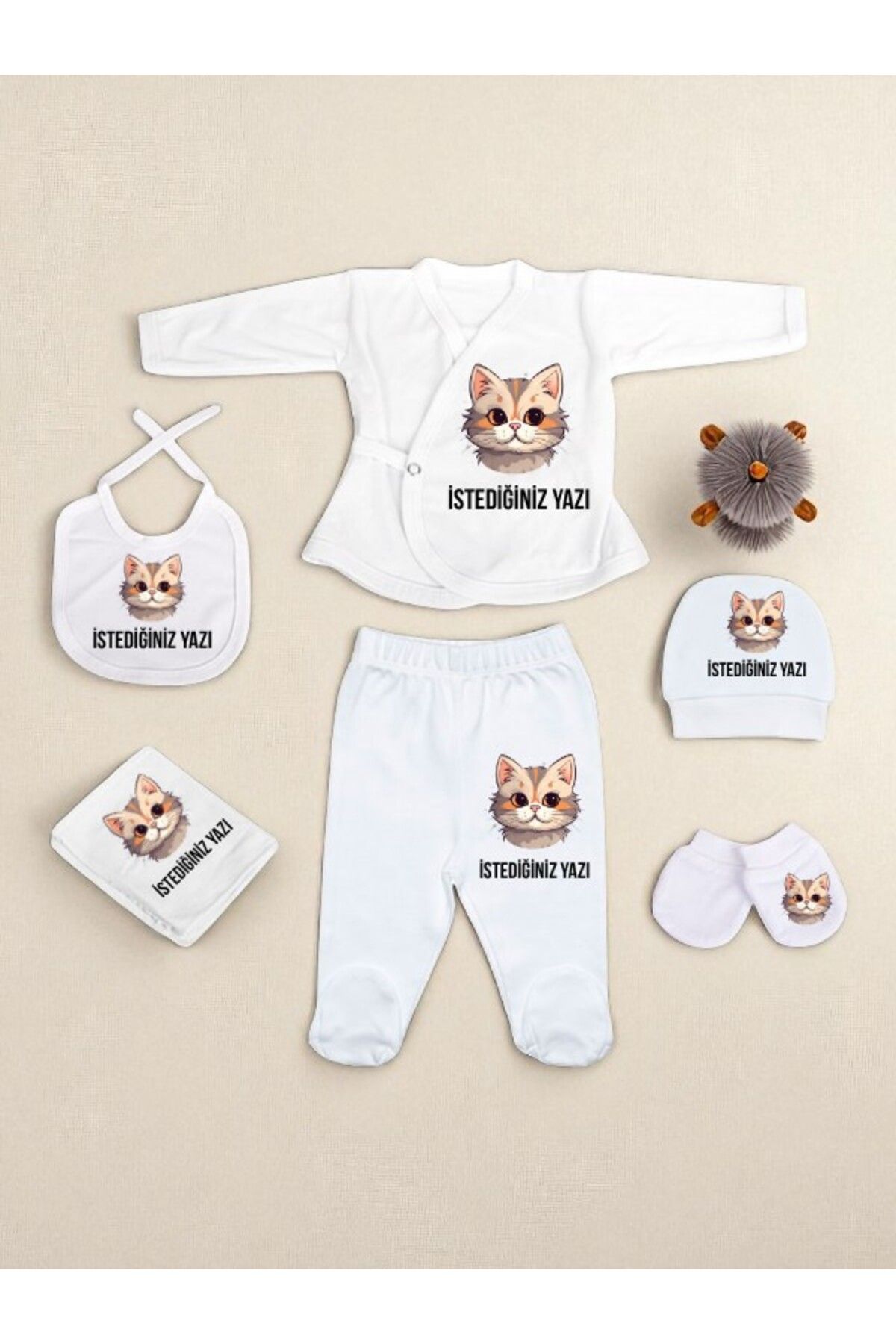 lili hediyelik Minik Kedi Bebek Hastane Çıkışı Kız Bebek Erkek Bebek Hastane Çıkışı Yenidoğan Bebek Kıyafetleri