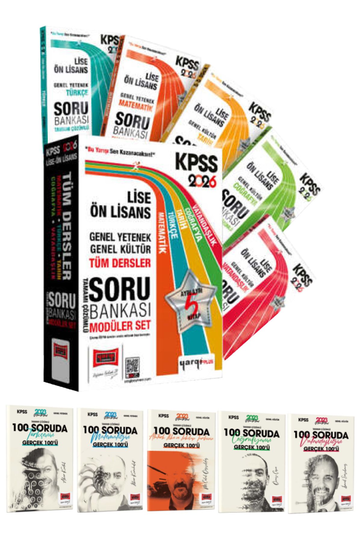 Yargı Yayınları 2026 KPSS Ortaöğretim Ön Lisans Genel Yetenek Kültür Çözümlü Modüler Soru Bankası Seti 10 Ürün