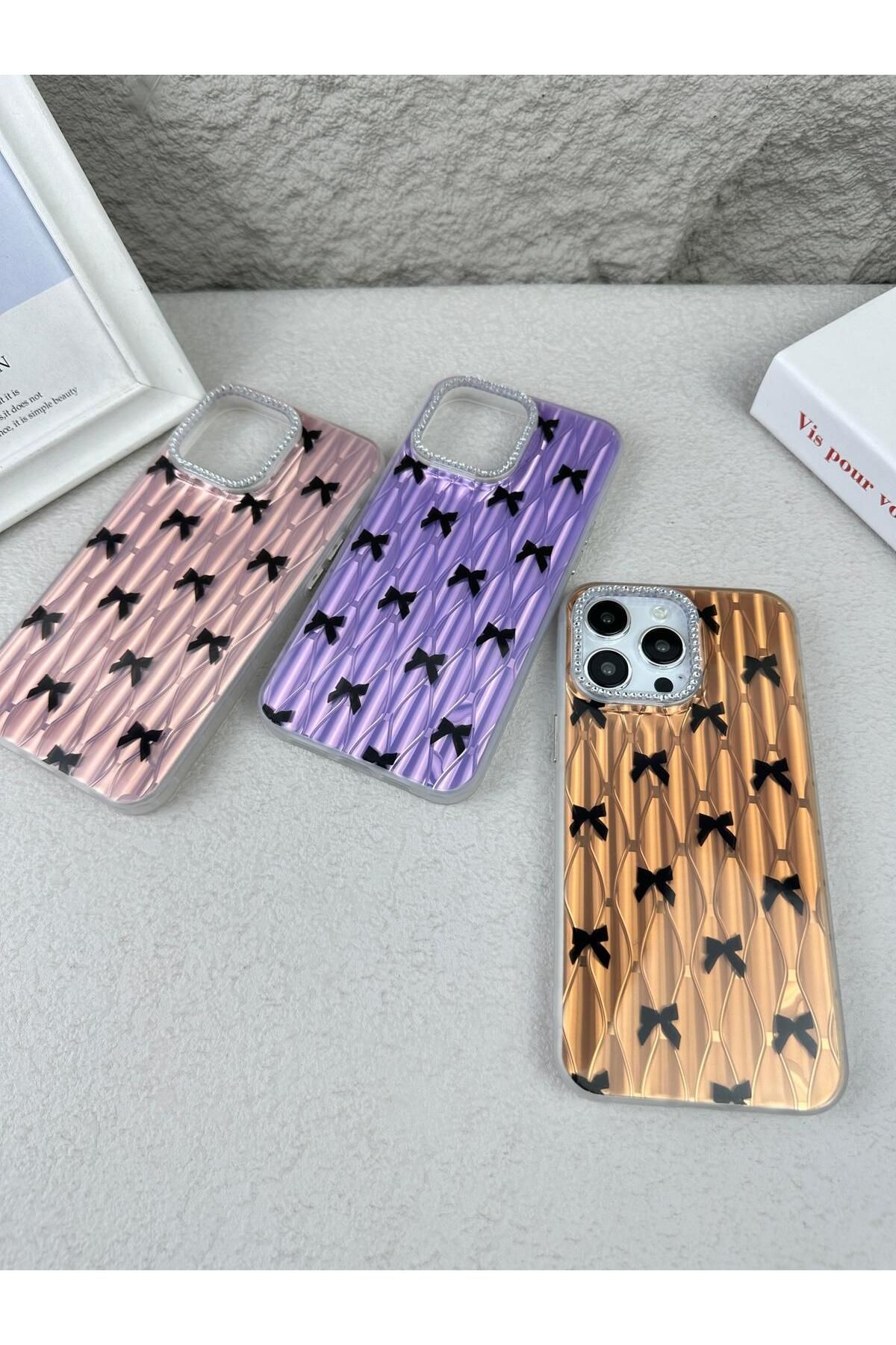 ZETT iphone 13 PRO MAX uyumlu Fiyonk Desenli Sararmaz Sert Mika Premium Kalite Telefon Kılıfı Arka Kapak