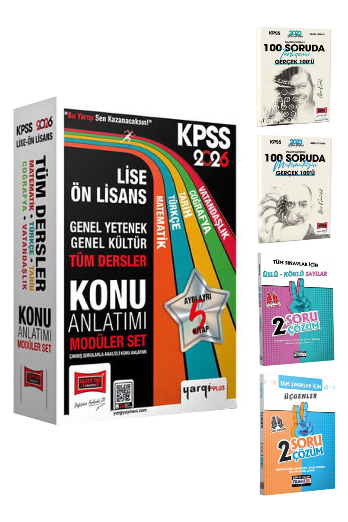 Yargı Yayınları 2026 KPSS Ortaöğretim Ön Lisans Genel Yetenek Kültür Konu Anlatımlı Modüler Set