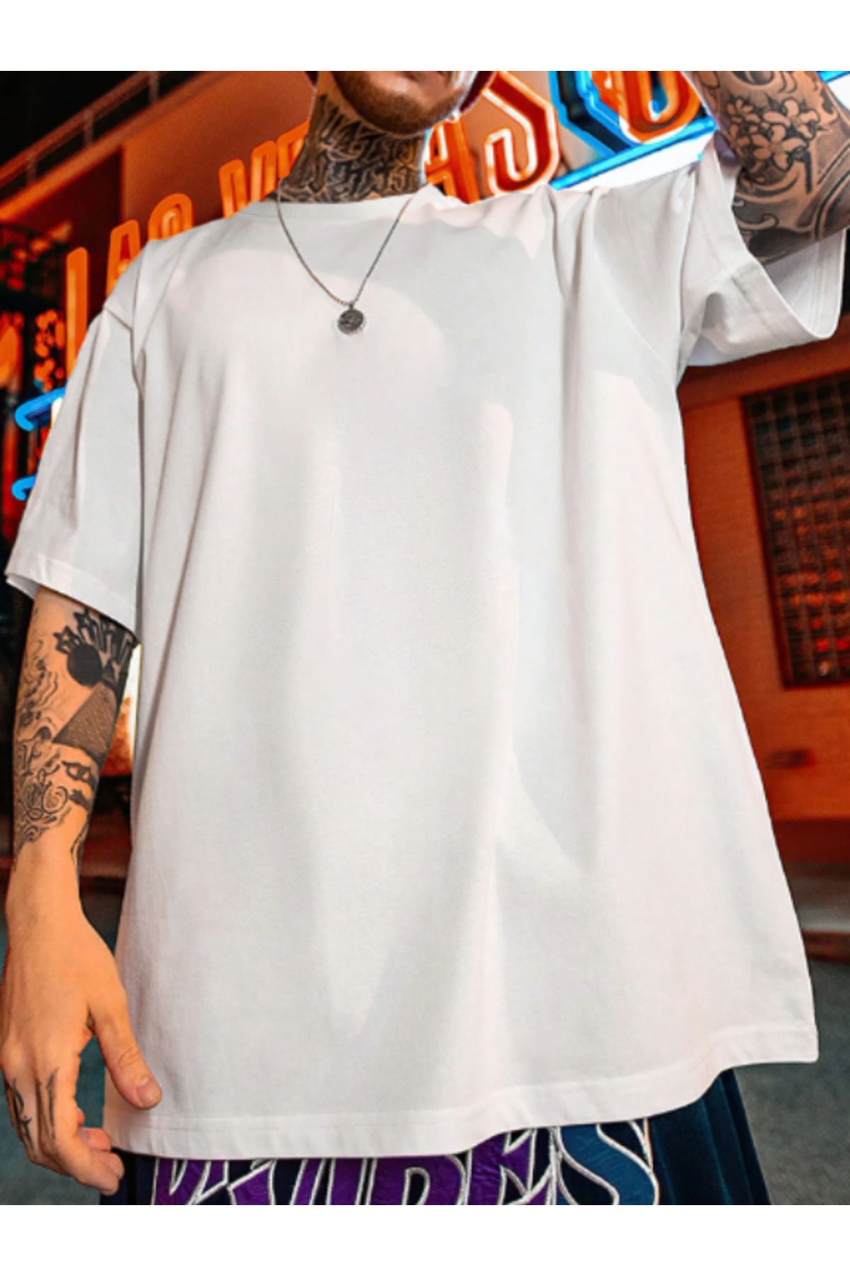 HY FASHION Baskısız Oversize Tişört %100 Pamuk Erkek Beyaz Siyah Lacivert Renk Seçenekli Basic Salaş T-Shirt