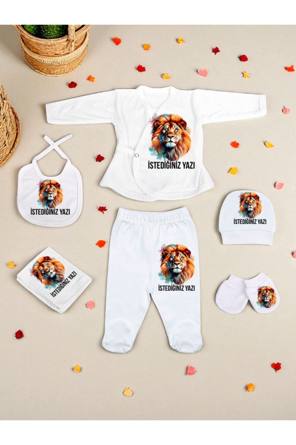 lili hediyelik Modern Aslan Bebek Hastane Çıkışı Kız Bebek Erkek Bebek Hastane Çıkışı Yenidoğan Bebek Kıyafetleri