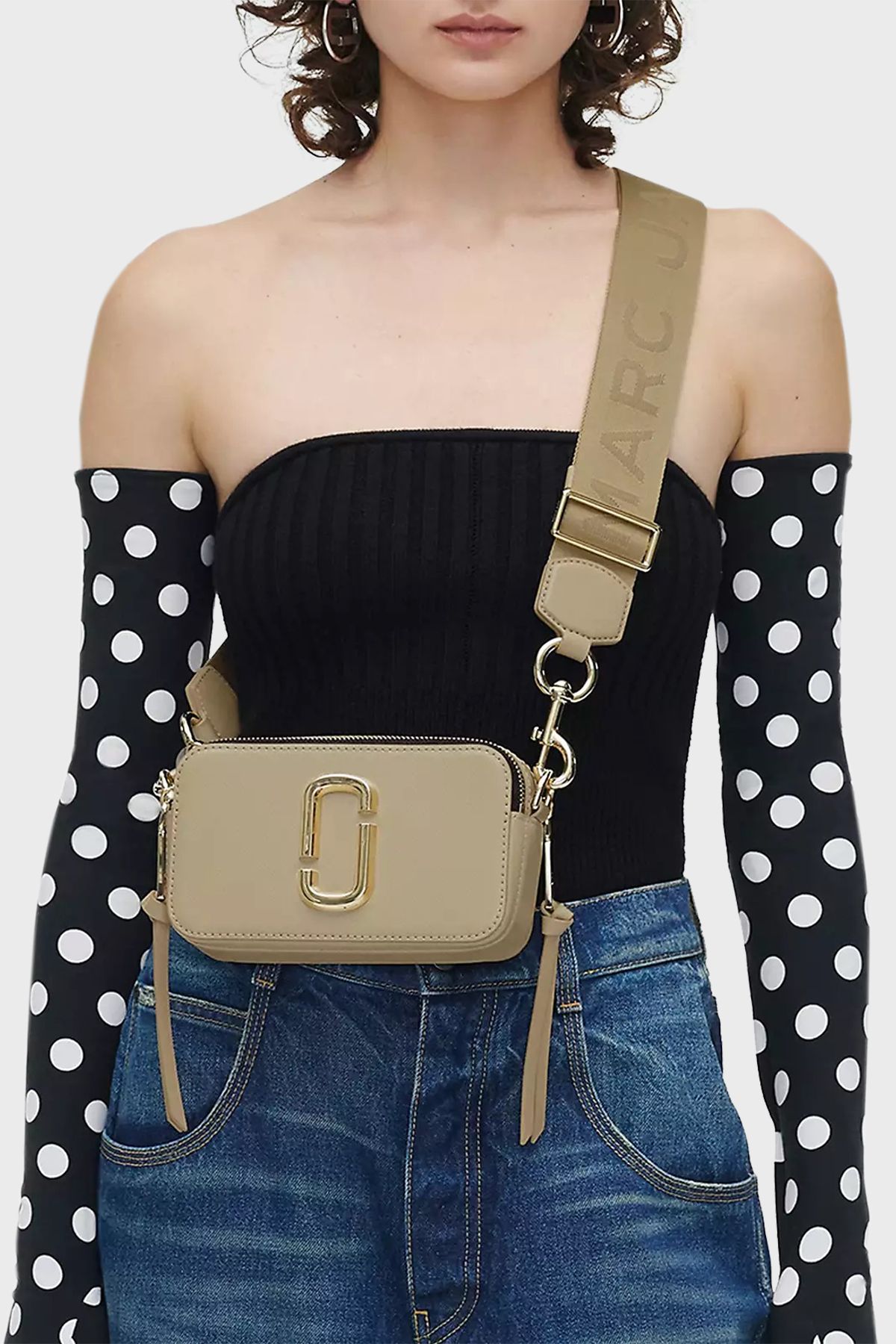 Marc Jacobs-The Snapshot Genuine Leather Bag with Adjustable Shoulder Strap Bag M0014867 223 2