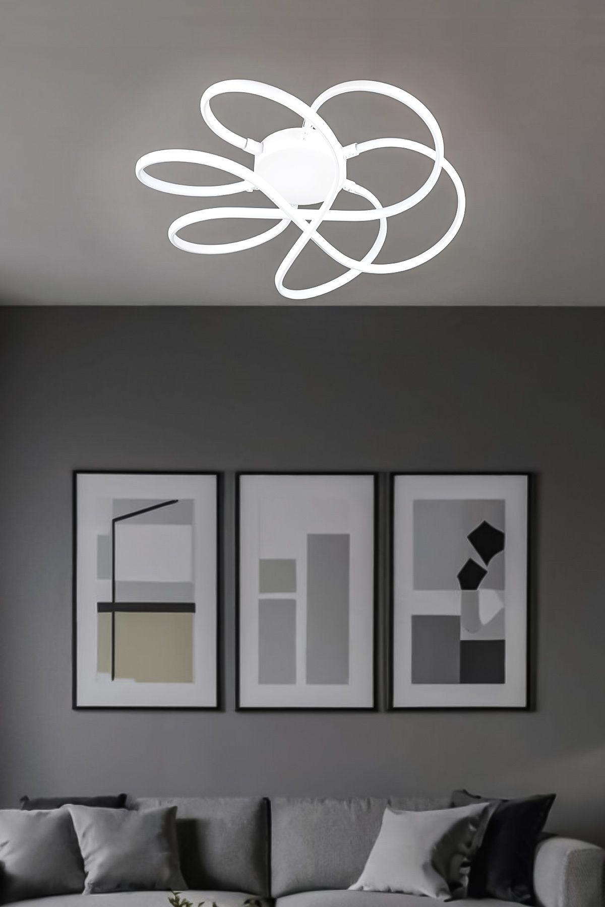 Fer Avize Oktopus Modern Tasarım Dekoratif Enerji Tasarruflu Led Aivze Oturma Odası Yatak Odası Mutfak