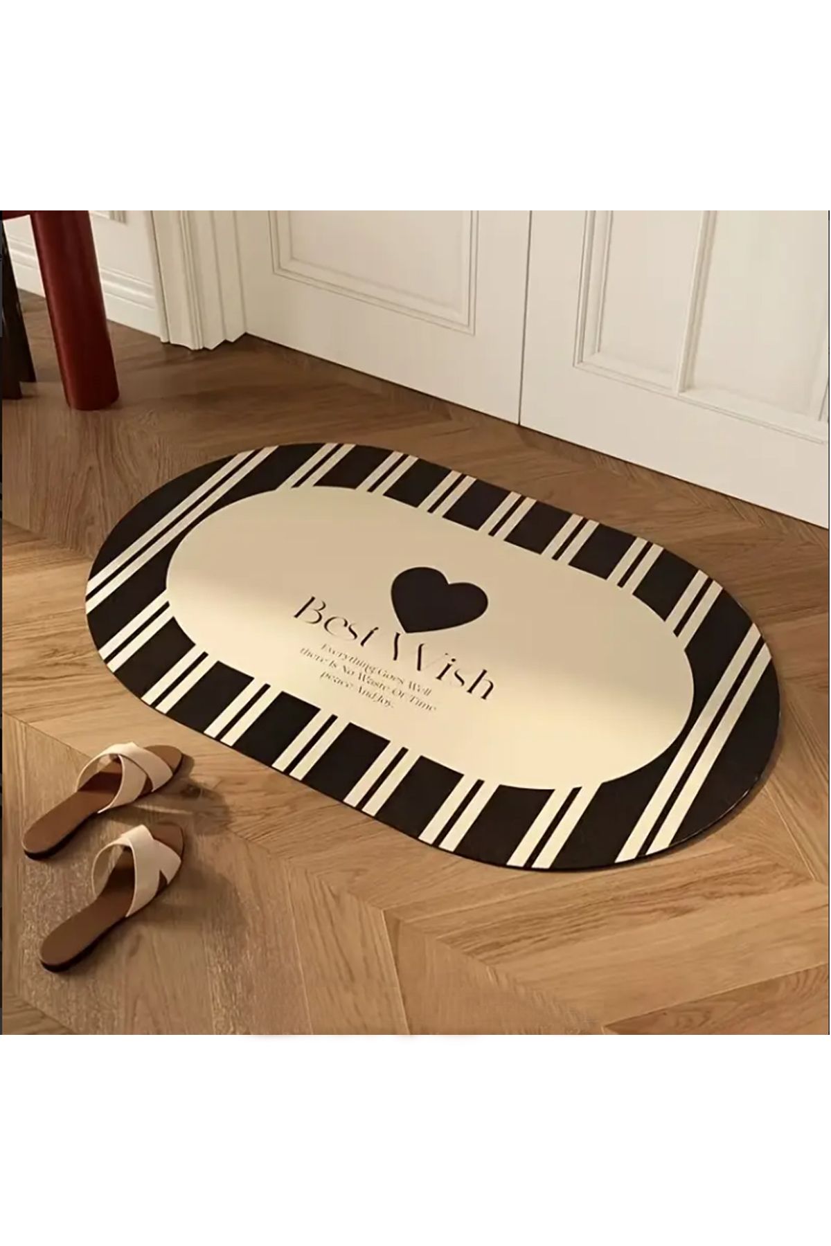 Chilai Home Best Wish Tekli Banyo Paspası, Kaydırmaz Tabanlı Djtbanyo