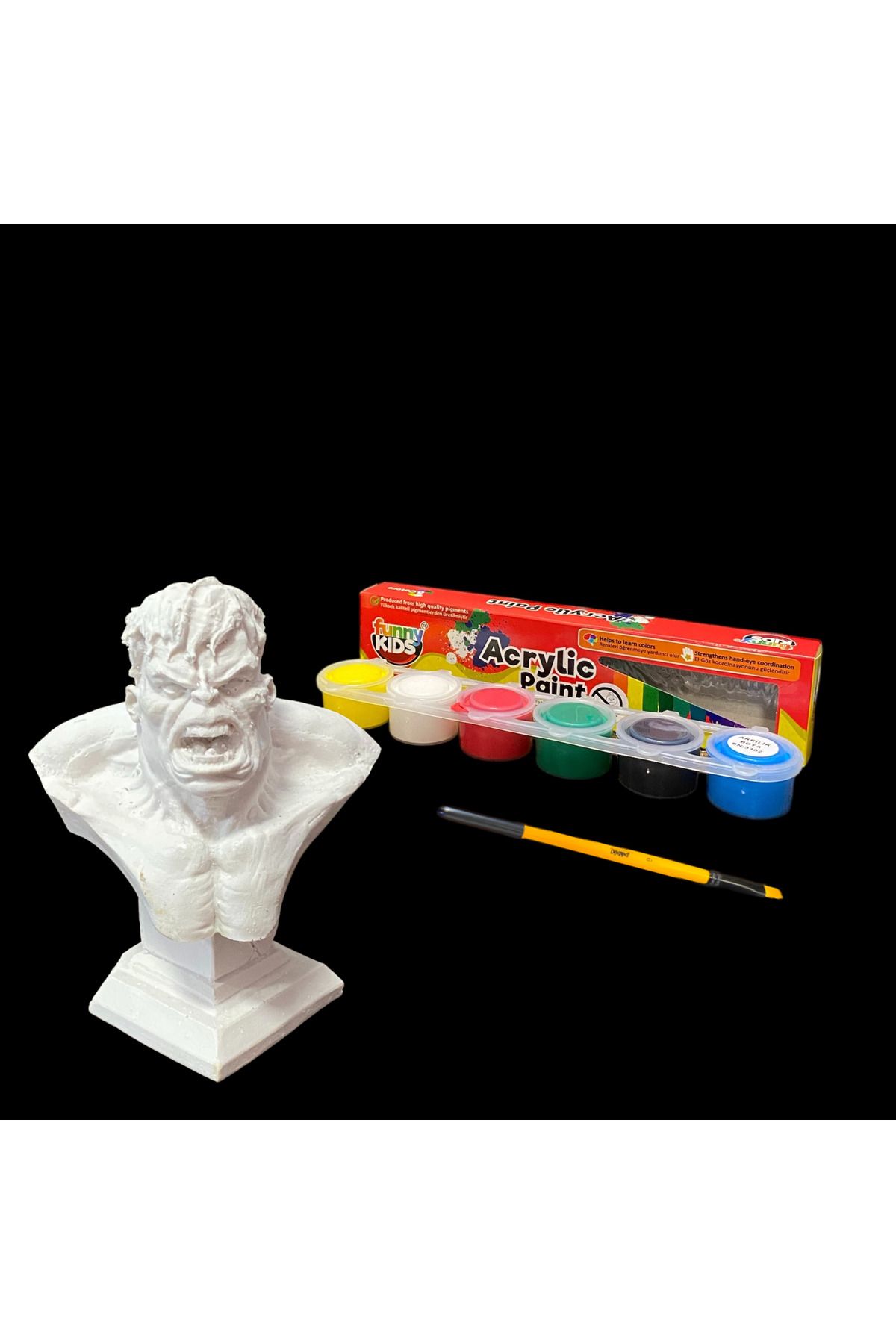 Tasarloxi Çocuk Etkinlik Hulk Objeli 6 Renk Boyama Seti