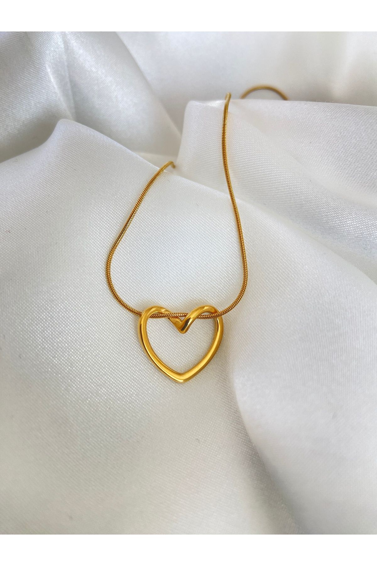 Viona Bijou 316l Çelik Gold Kalp Kolye