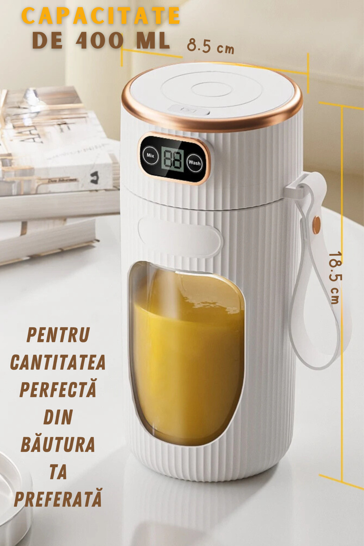 clickzu-Portable blender with 10 cutting blades for smoothies, juices and purees, 400 ml capacity, 1