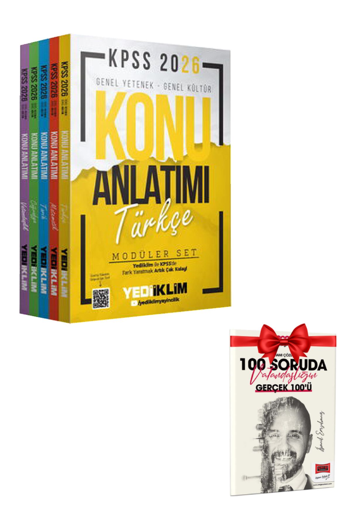 Yediiklim Yayınları 2026 KPSS Genel Yetenek - Genel Kültür Konu Anlatımı Modüler Set(5 Kitap)+ Hediye