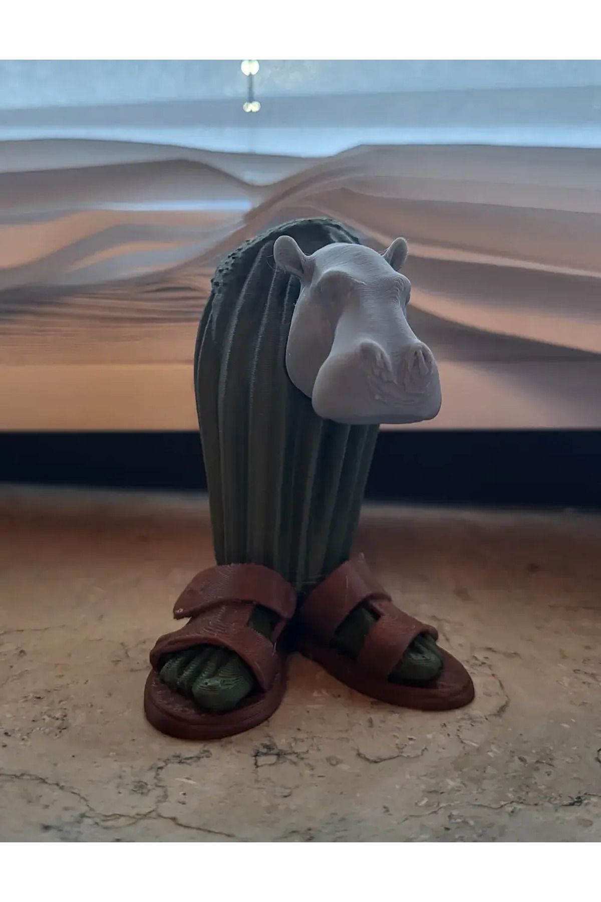 3DLAYERCRAFT The Hippopotamus Cactus Figür Tung Tung Tung Sahur Karakteri Brainrot Figür 10 cm