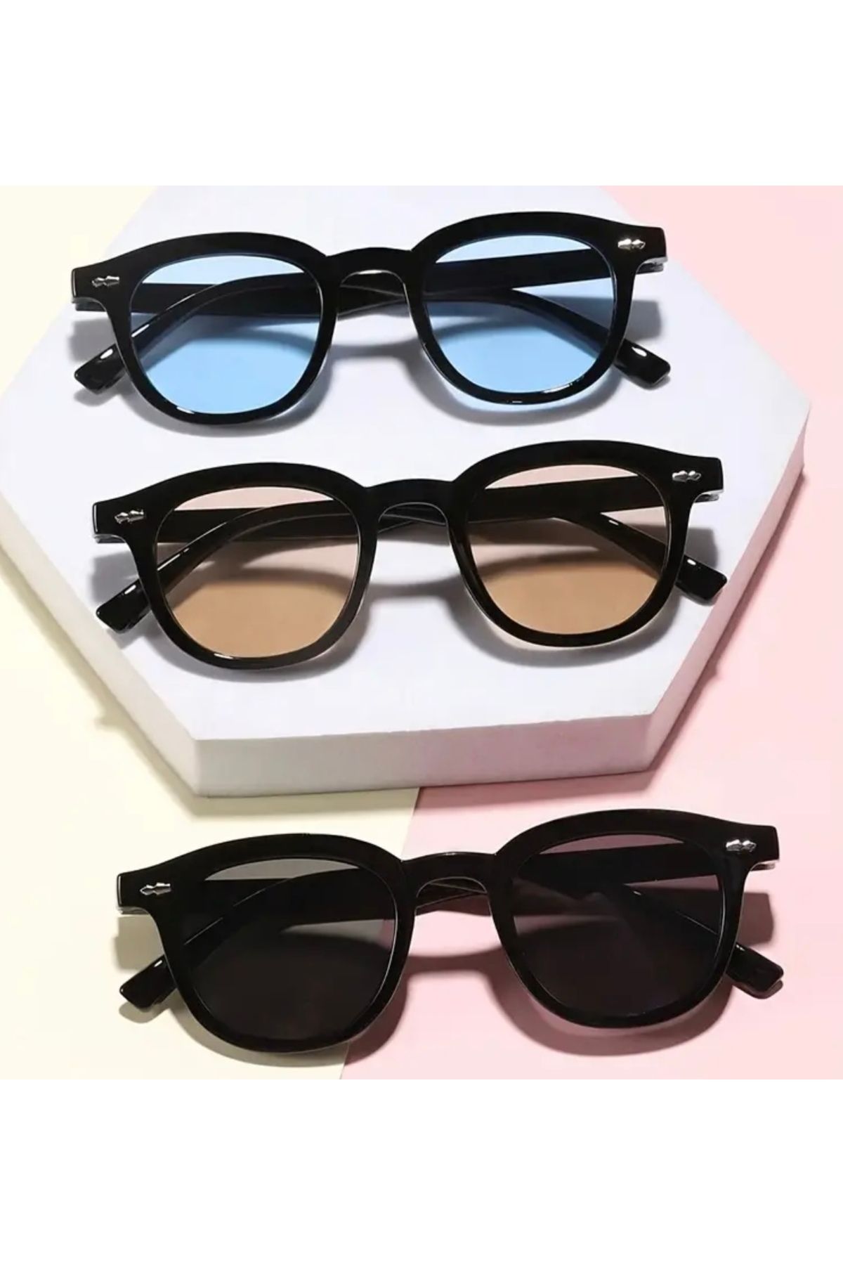 CSY STORE Siyah Camlı Unisex Çocuk güneş gözlüğü