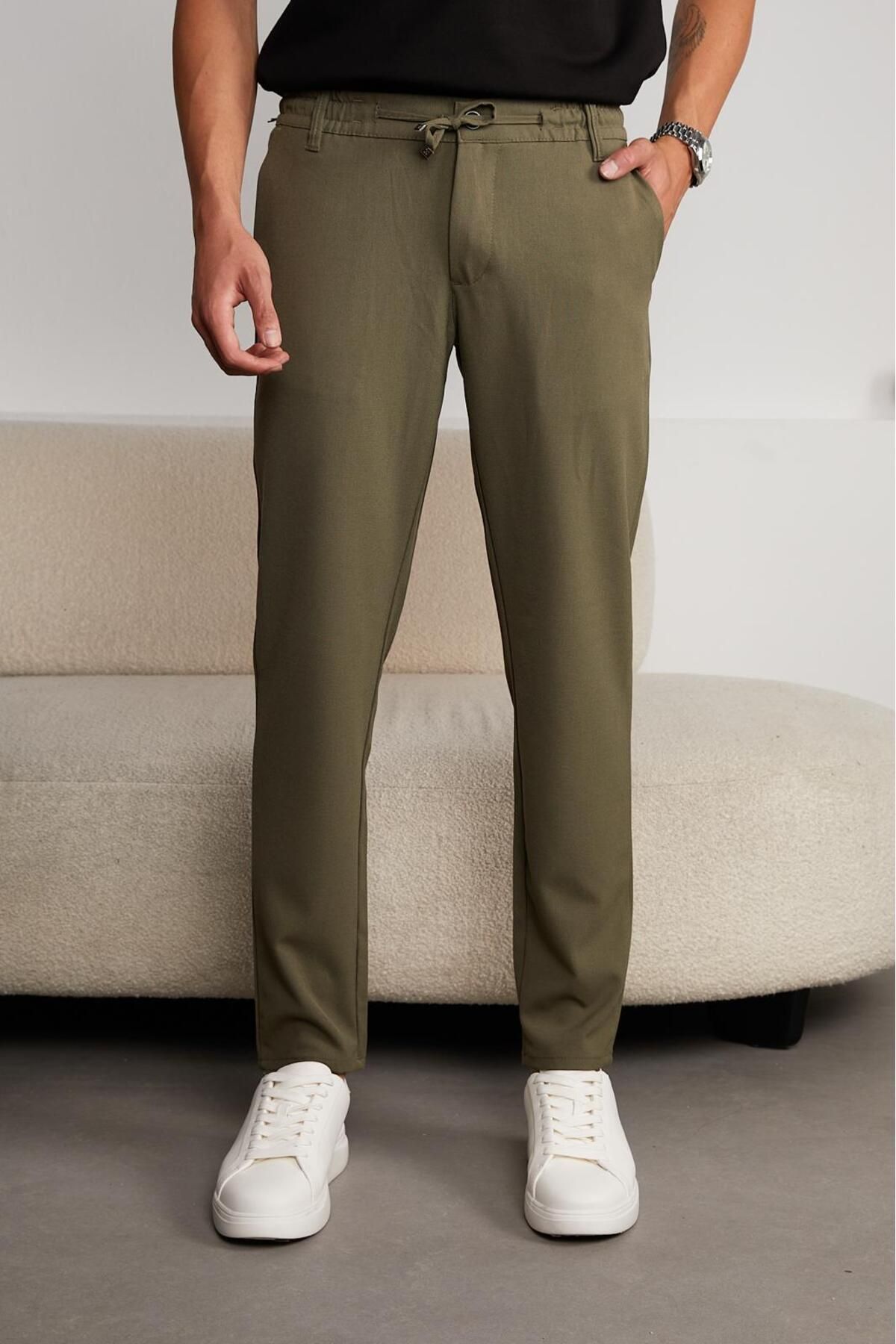 HA-KA GİYİM Erkek Yeni Sezon Jogger Pantolon Lastikli Bel Likralı Kordonlu Slim
