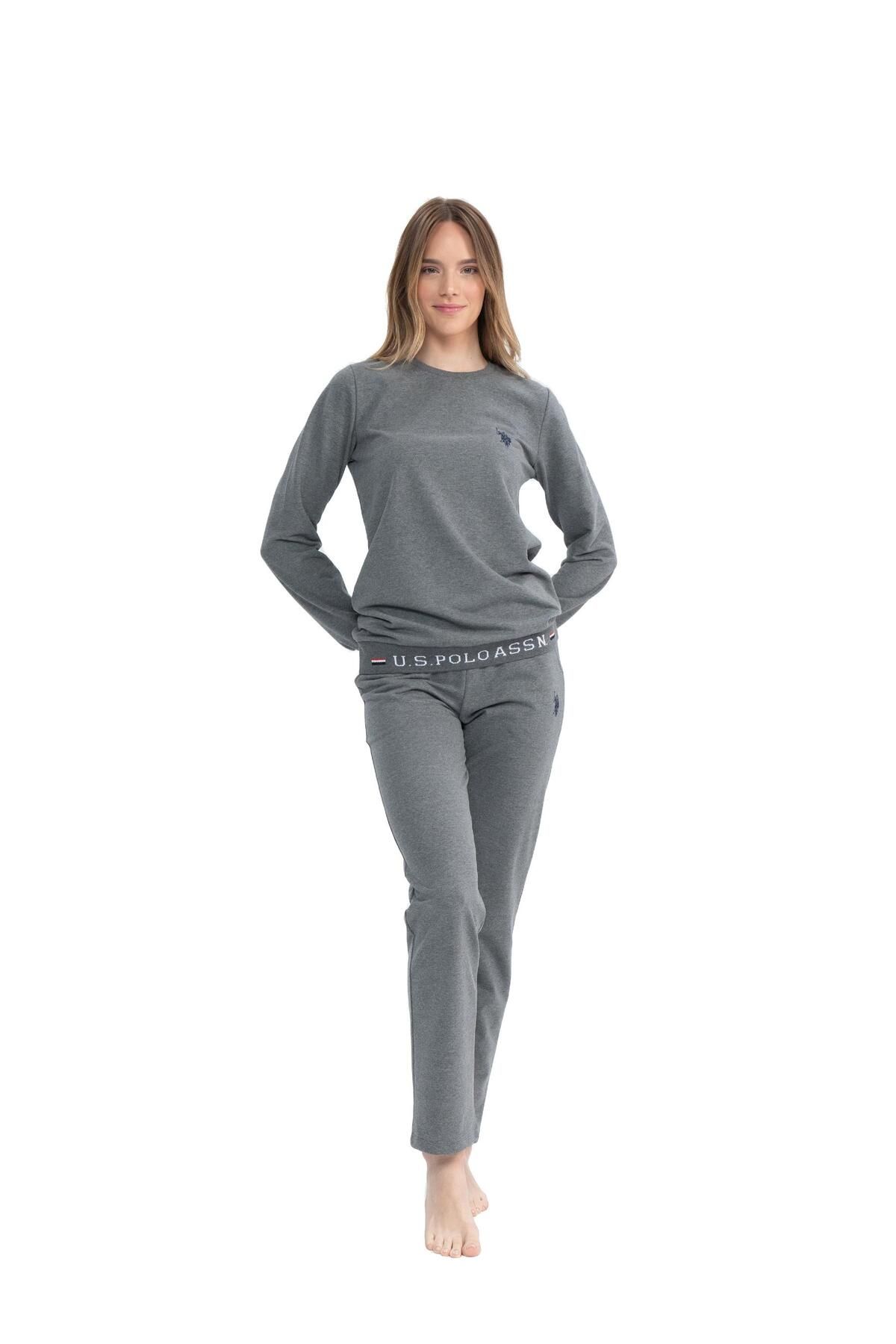 U.S. Polo Assn. Kadın Düz Renk Ev Giyim Pijama Takım