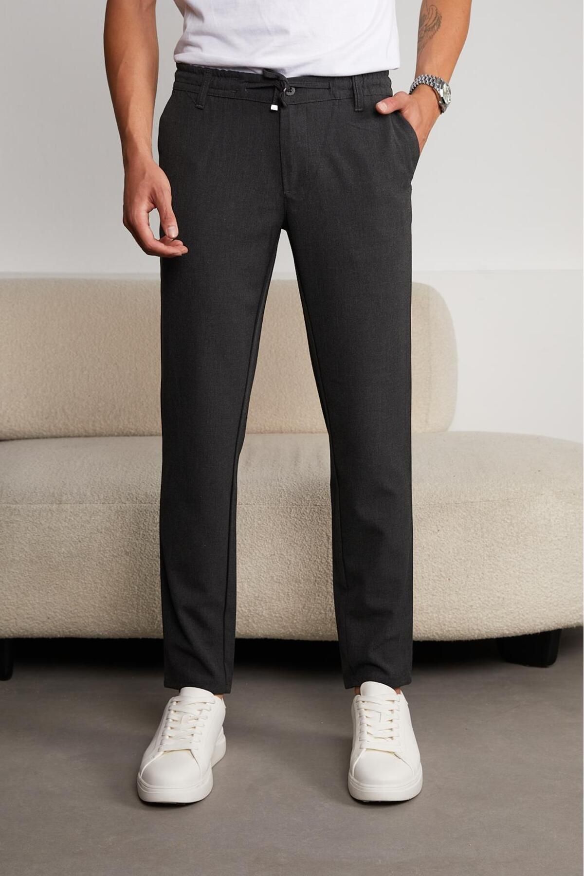 HA-KA GİYİM Erkek Yeni Sezon Jogger Pantolon Lastikli Bel Likralı Kordonlu Slim