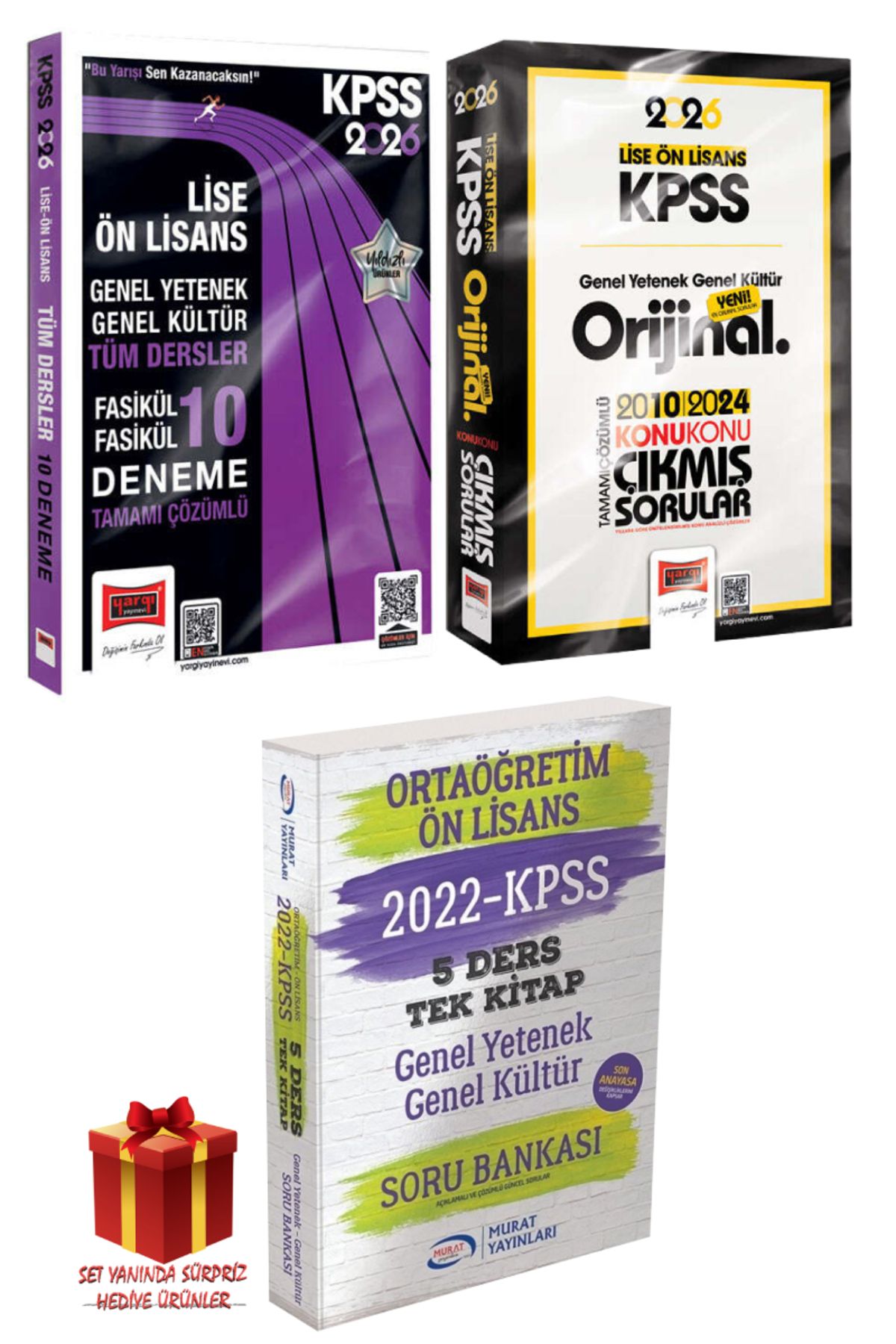 Yargı Yayınları 2026 Yargı KPSS Lise Ön Lisans Deneme+Lise Ön Lisans Çıkmış Sorular+Lise Ön Lisans Soru Bankası