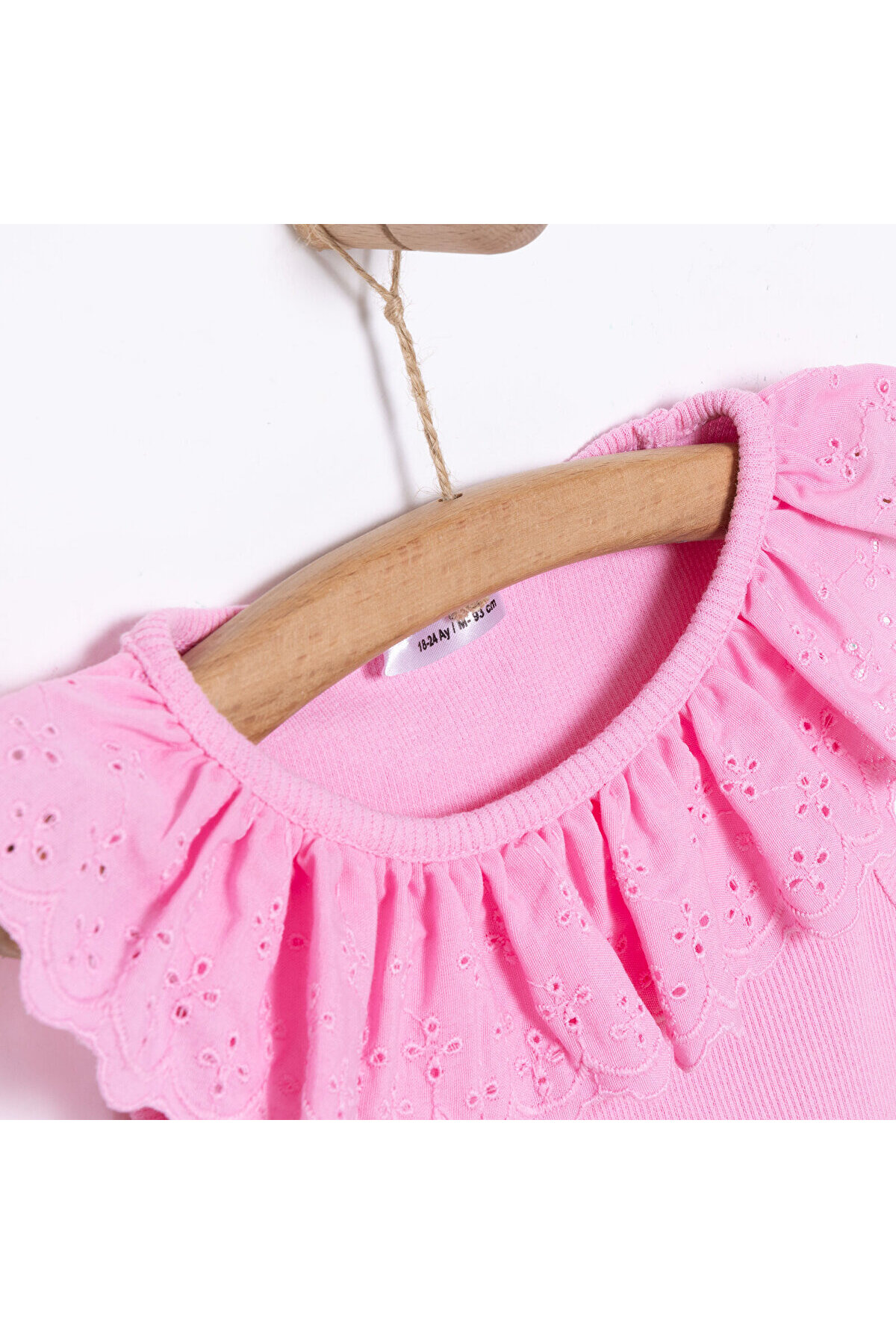 ebebek Hello Baby HelloBaby Kız Bebek Bluz Romantic Garden Bebe Yaka Atlet Kol Pembe fotoğrafı 3 (önizleme)