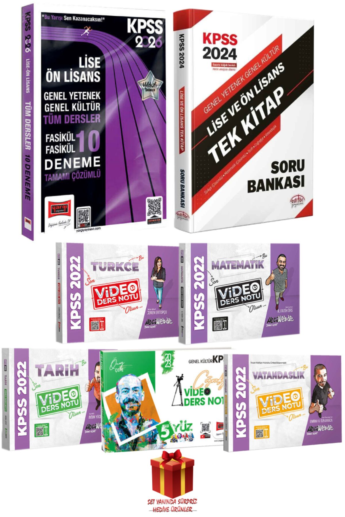 Yargı Yayınları 2026 Yargı KPSS Lise Ön Lisans Deneme+Editör Lise Ön Lisans Soru Bankası+KPSS Konu Anlatım Seti