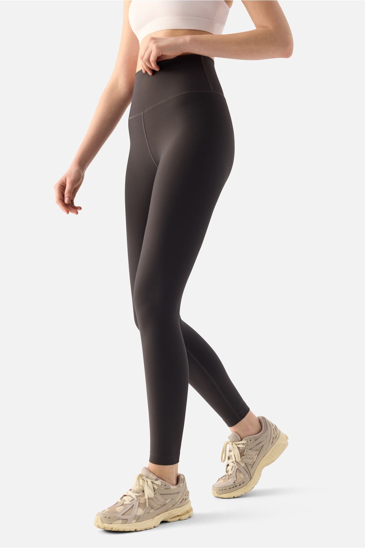Superstacy-Liora High Waist Soft 7/8 Smoked Sports Leggings 4