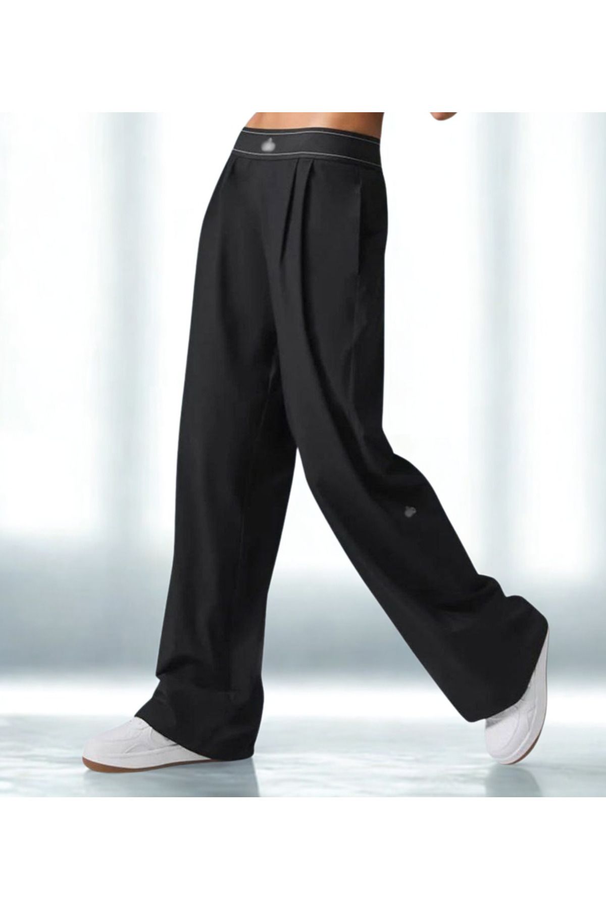 Butik Siyah Rahat Kalıp Jogger Pantolon
