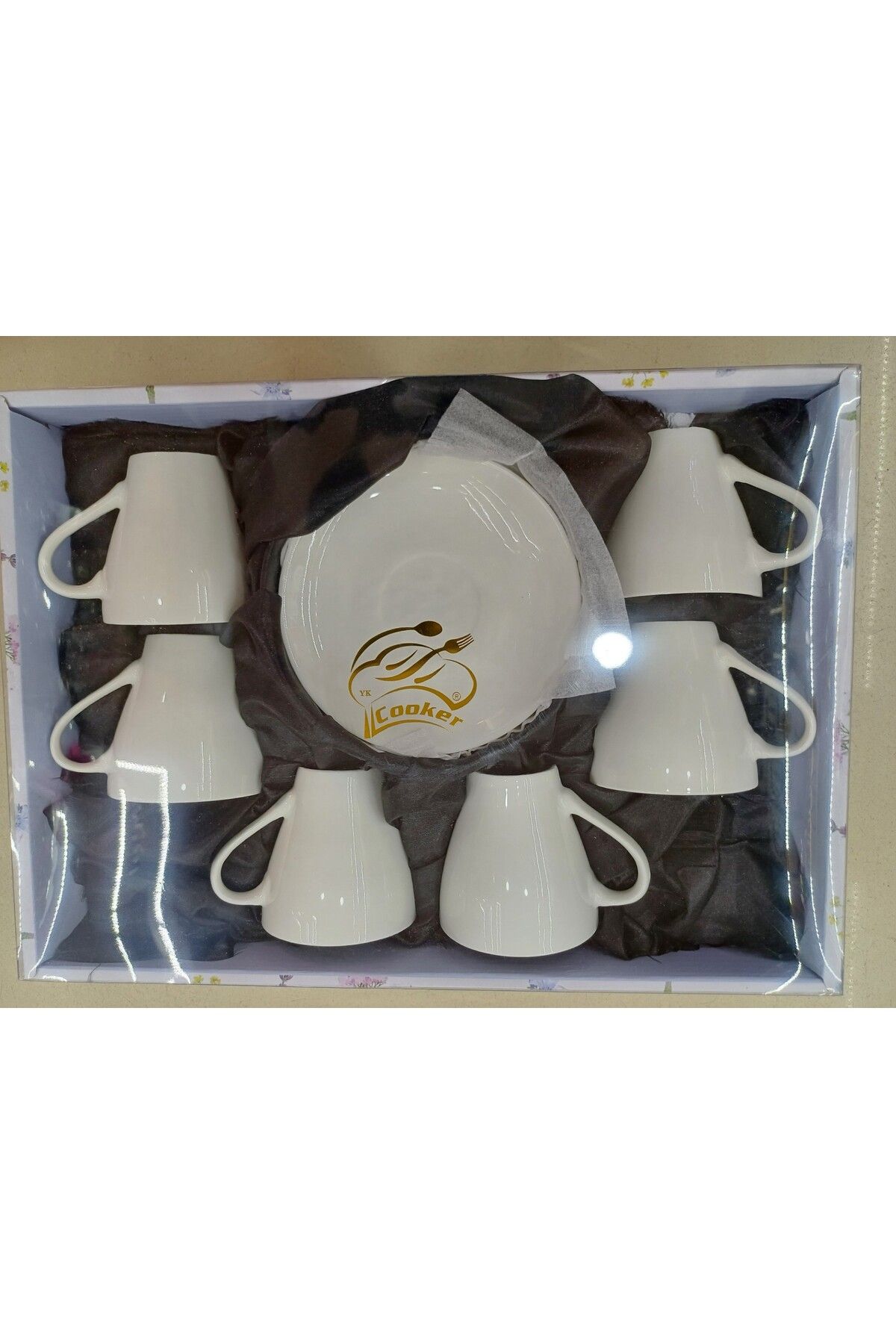 Noname PORSELEN FİNCAN TAKIMI 6 KİŞİLİK