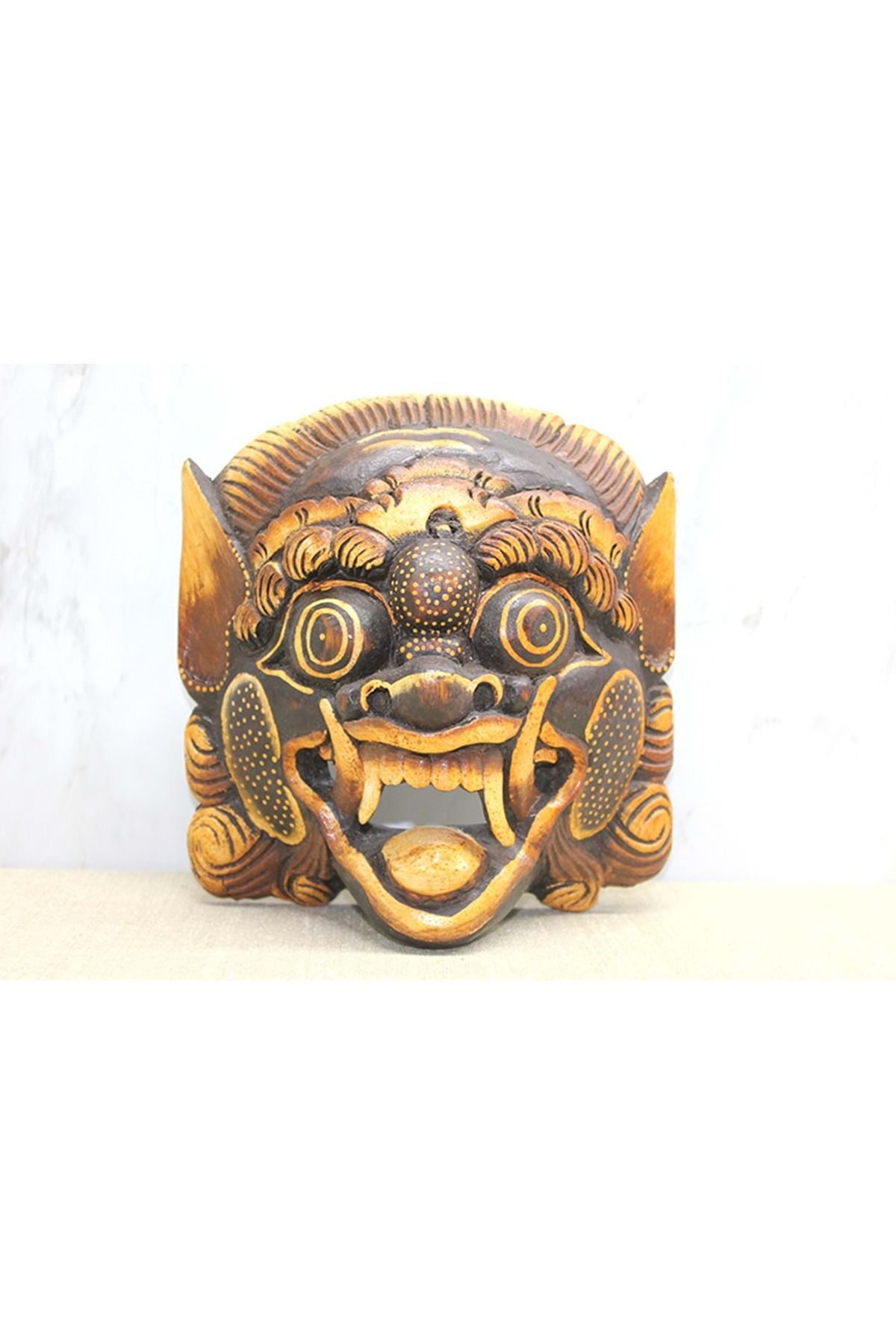 Store Ahşap Duvara Asmalı Maske 25 Cm