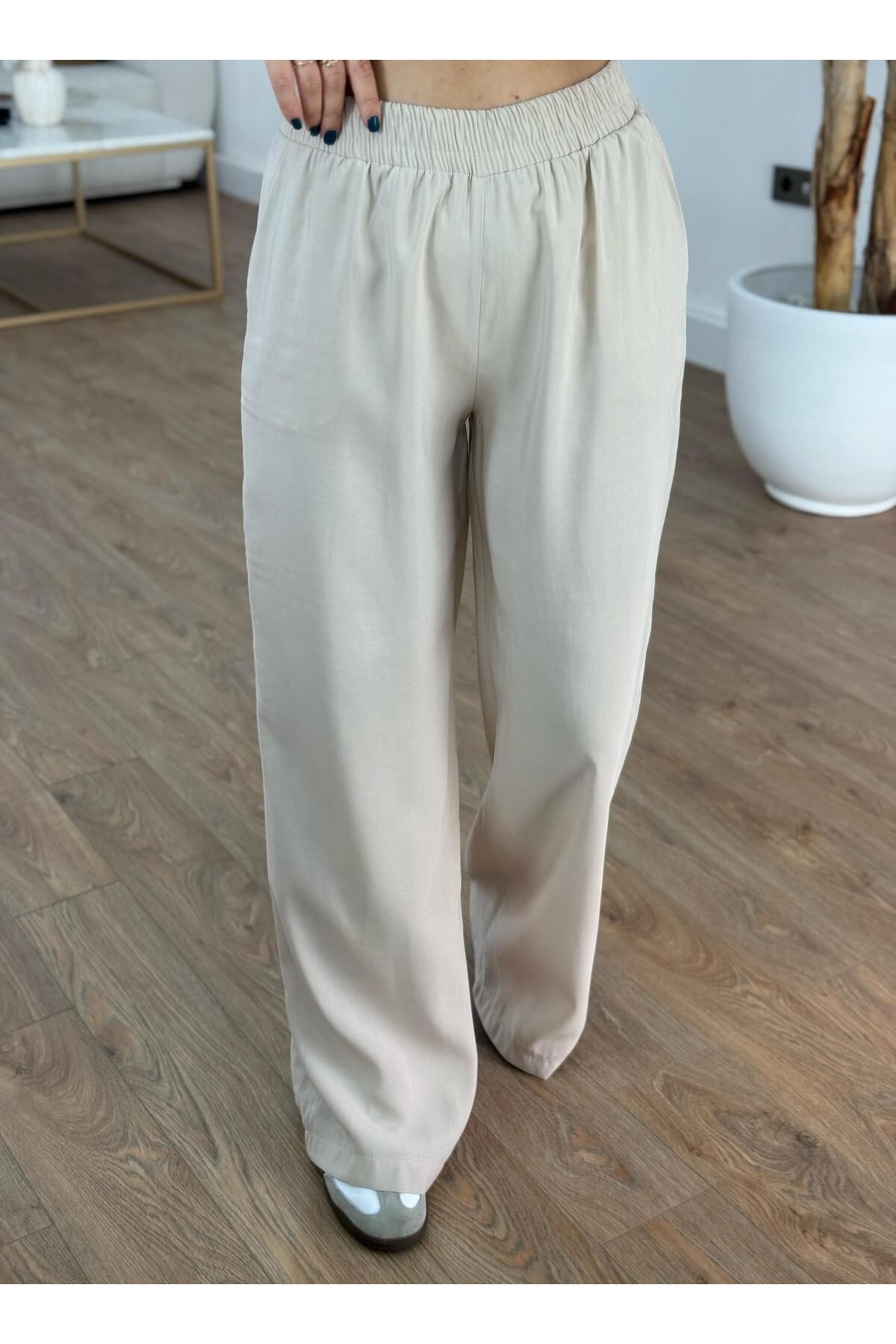 2she Fermuar Detaylı Bluz Pantolon Takım - Bej