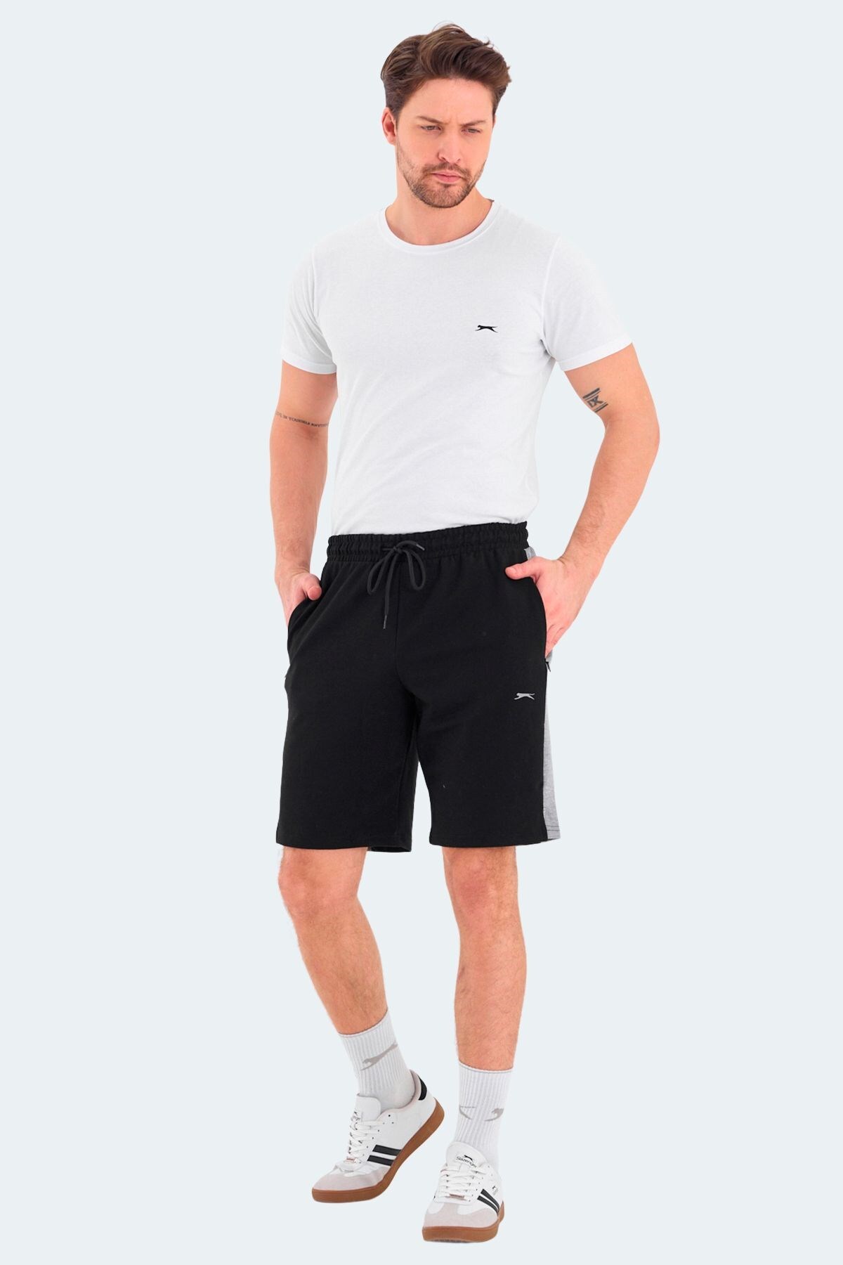 شلوارک ورزشی تابستانی مردانه راحت مشکی، مشکی اسلازنگر شلوارک برمودا Slazenger