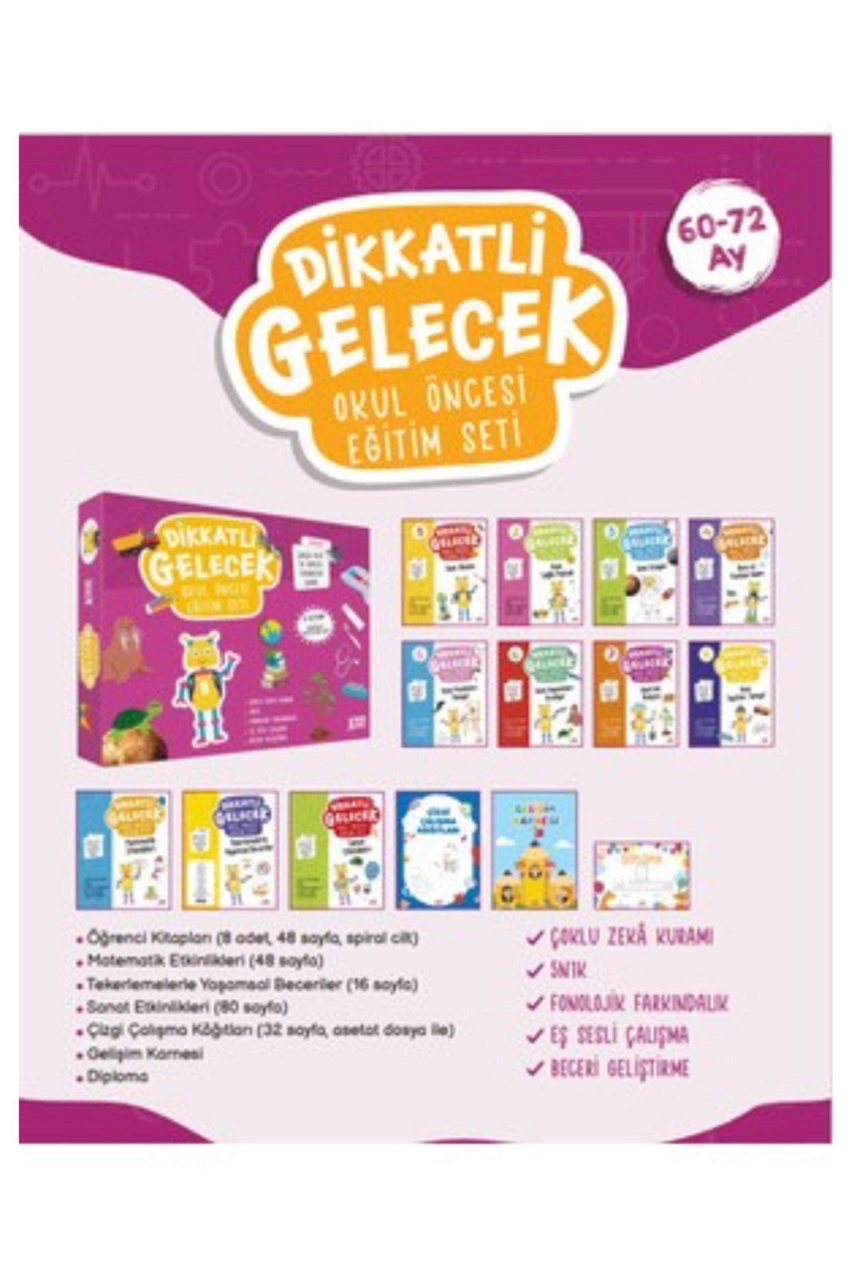 Erdem Yayınları Dikkatli Gelecek Okul Öncesi Eğitim Seti - Erdem Yayınları