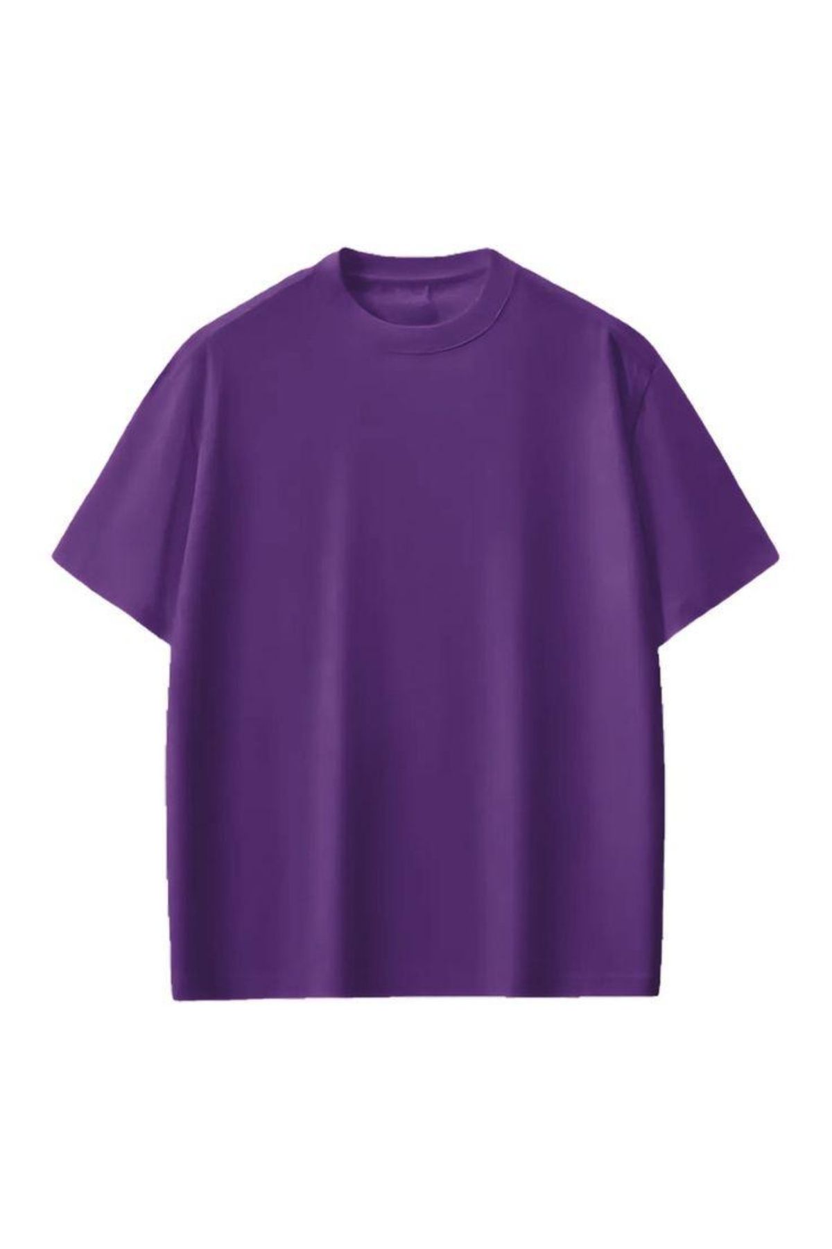 FİTGO Erkek Casual Mor T-Shirt