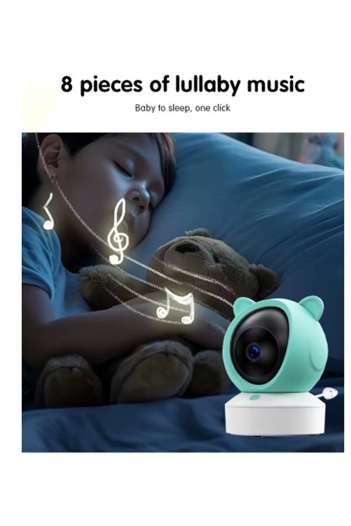Vothoon 5 Inc Ekran Bebek Kamerası Monitörlü Konuşma Özellikli ışıklı Gece Görüslü Kamera fotoğrafı 4 (önizleme)
