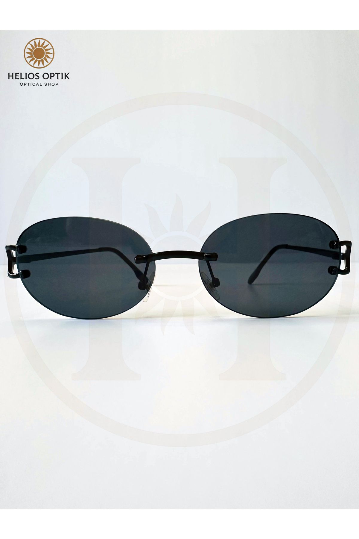 Helios Optik "Minimal Edge" Çerçevesiz Oval Unisex Güneş Gözlüğü