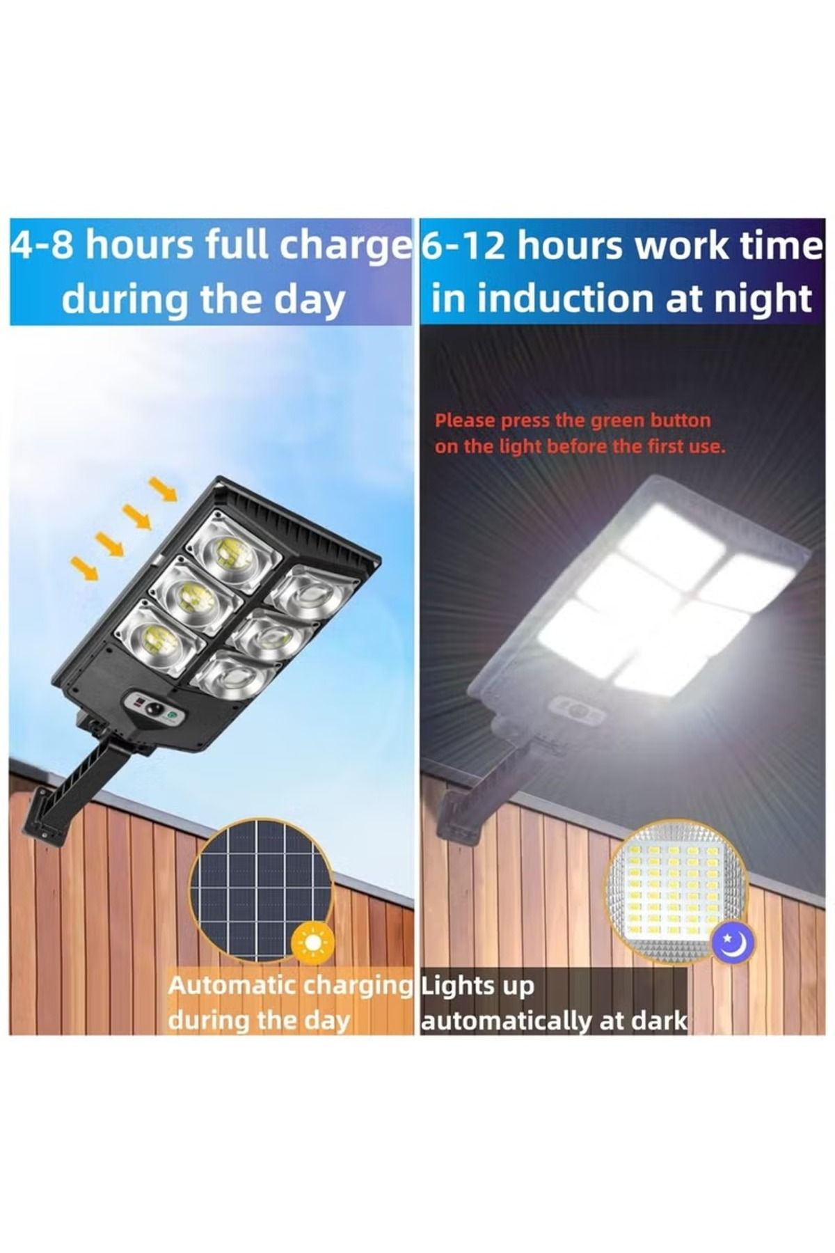 Toybox-Solar Street Lights 180 LED Super Bright Solar LED Light Outdoor Street Lamp 3 Light Mode Motion Sen 4
