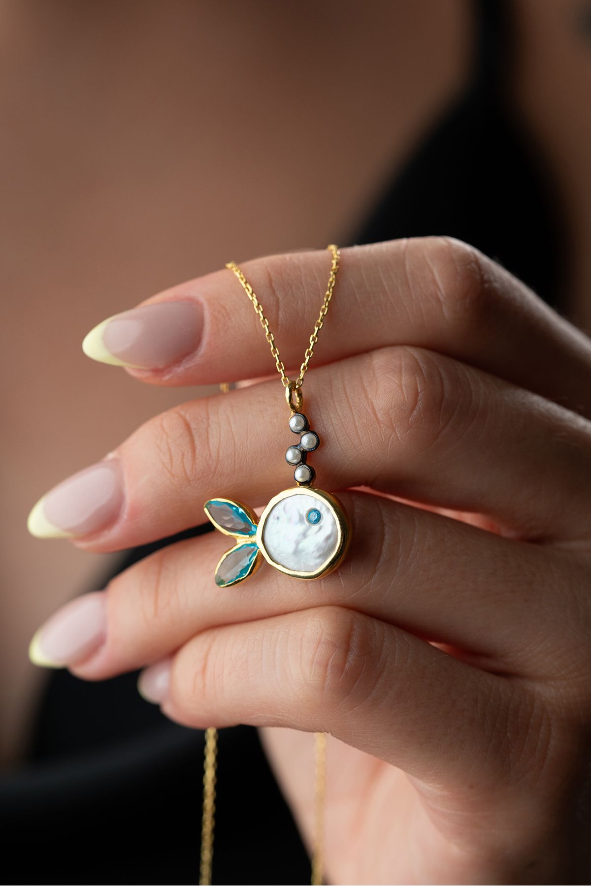Silvano Jewelry 925 Ayar Gümüş Balık Kolye