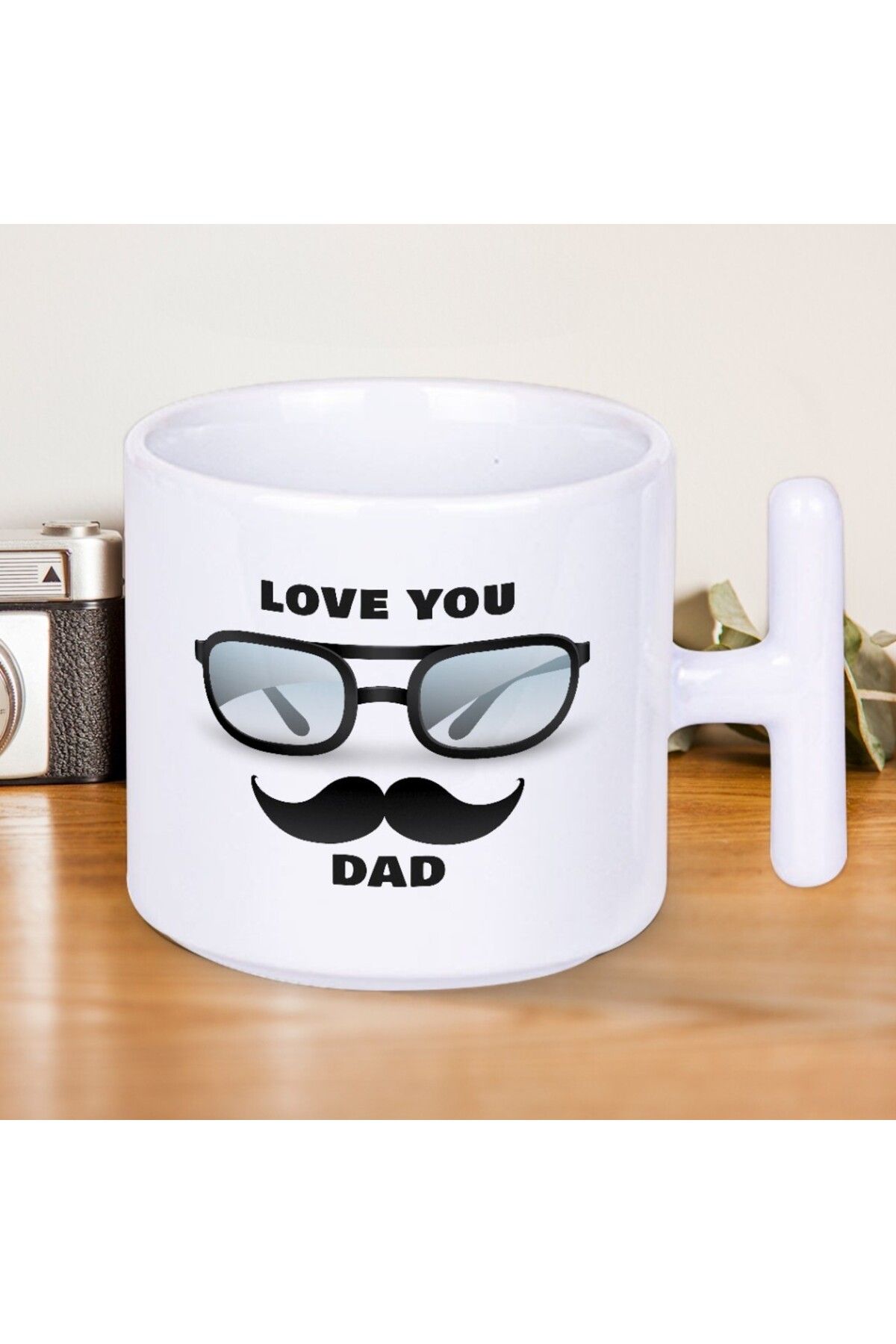 Nostaljik Lezzetler Love You Dad Yazılı Babalar Gününe Özel T Kupa Bardak
