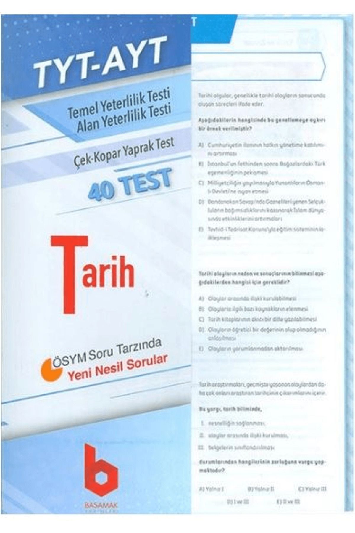 Basamak Yayınları 2020 Tyt-ayt Tarih Çek - Kopar Yaprak Test