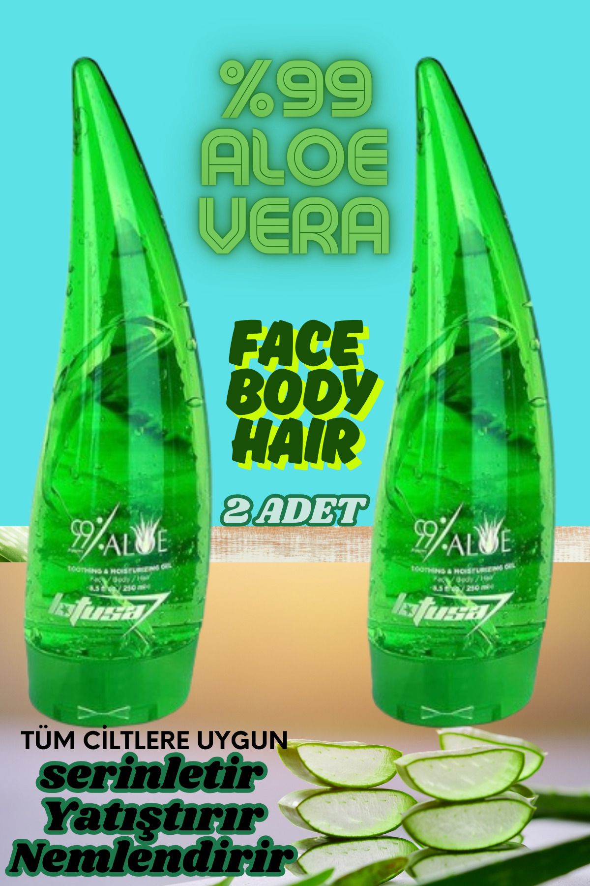 BioRLX Lotusa %99 Aloe Vera Gel 80ml (2ADET)